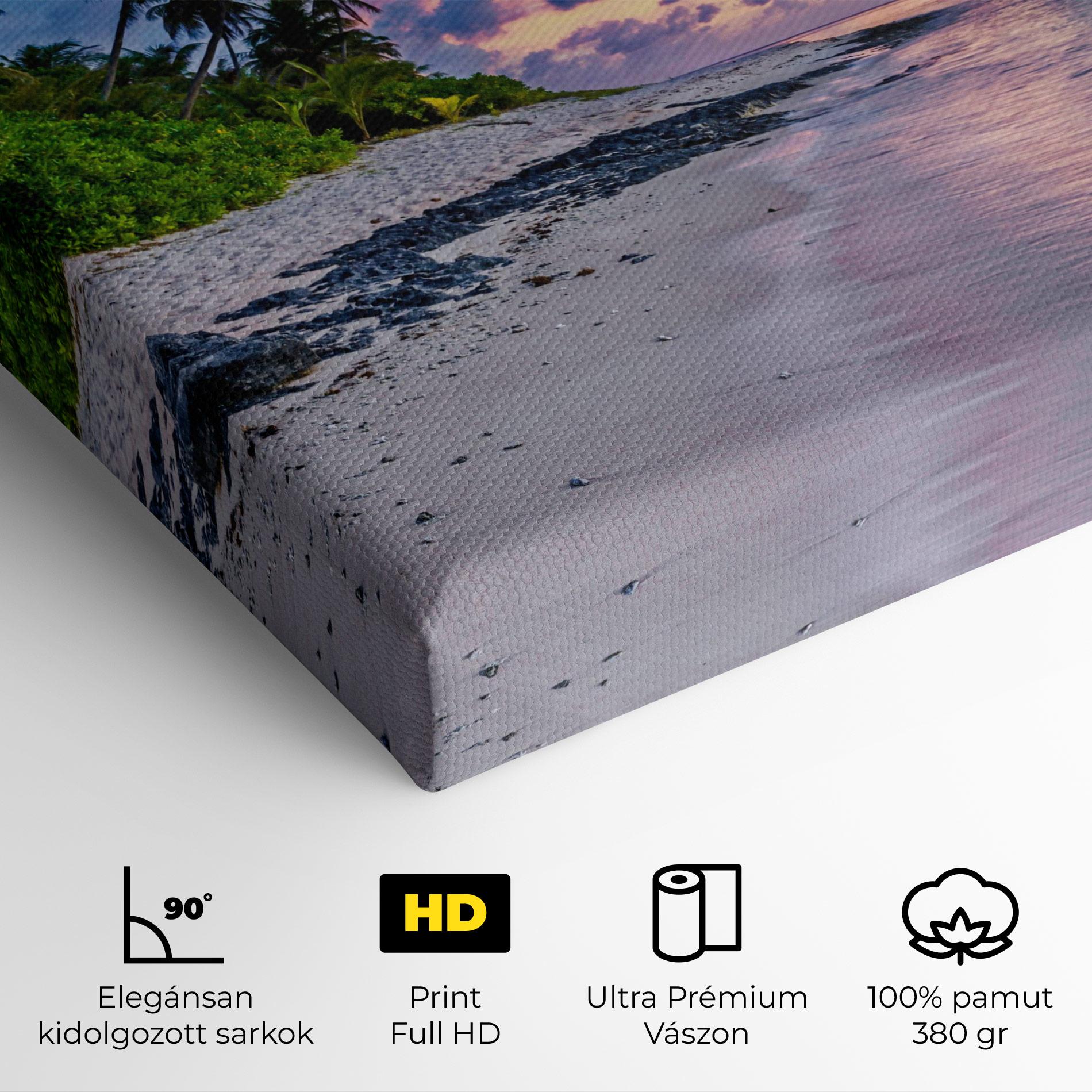 Vászonkép Purple Blue Beach mockup 4