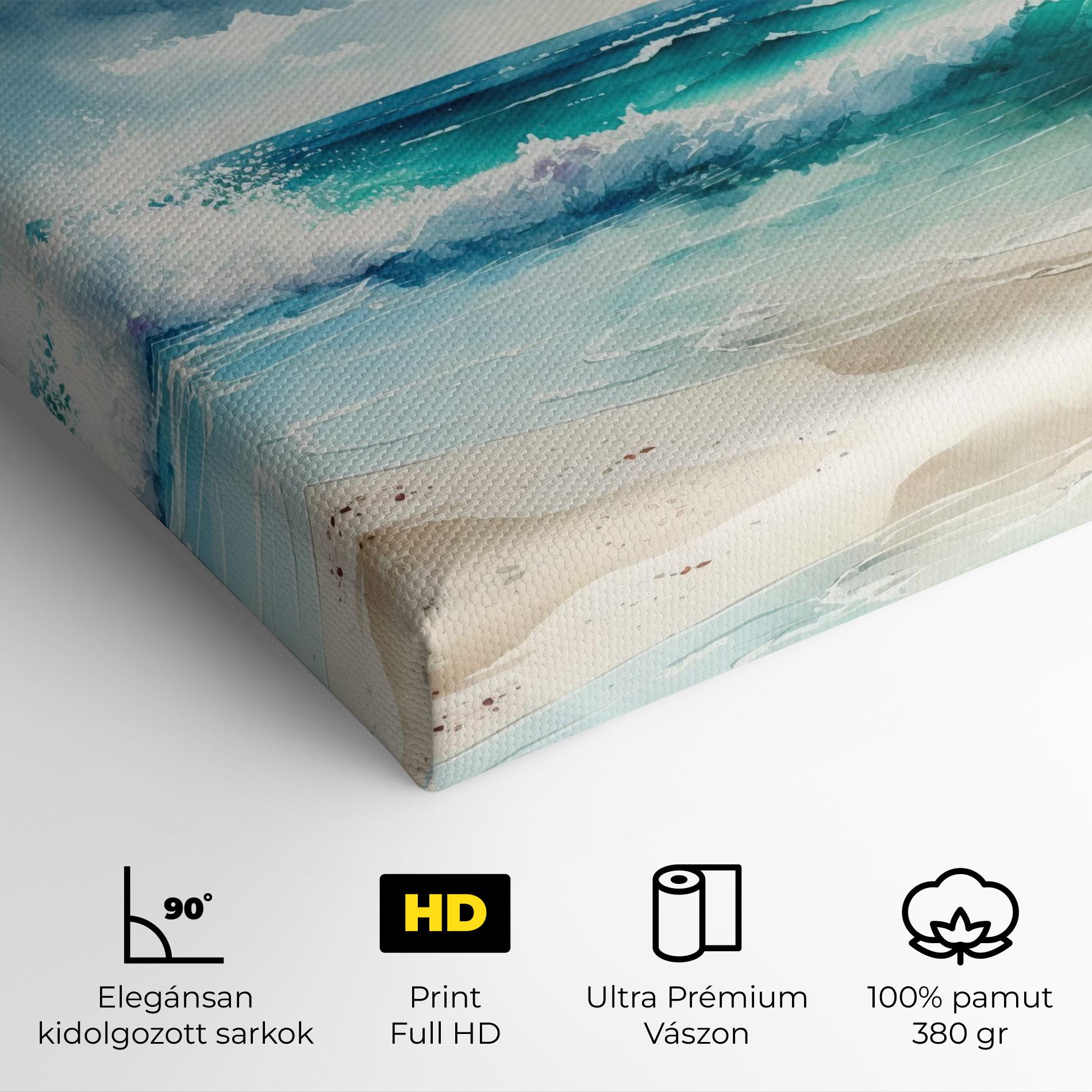 Vászonkép Watercolor Sea Beach mockup 4