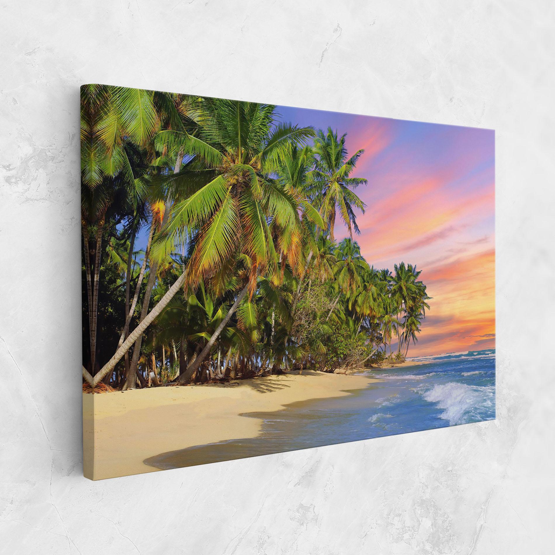 Vászonkép Coconut Tree Sunset mockup 1