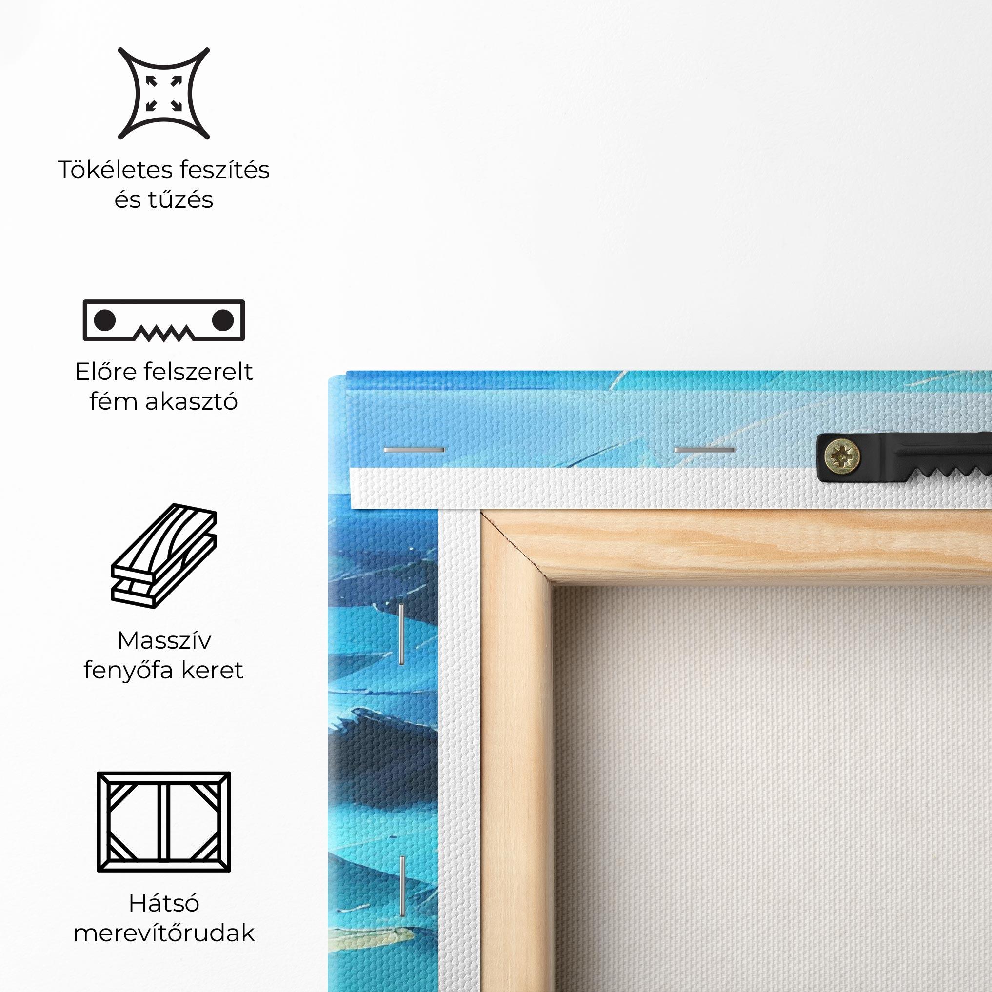 Vászonkép Blue Ocean Painting mockup 5