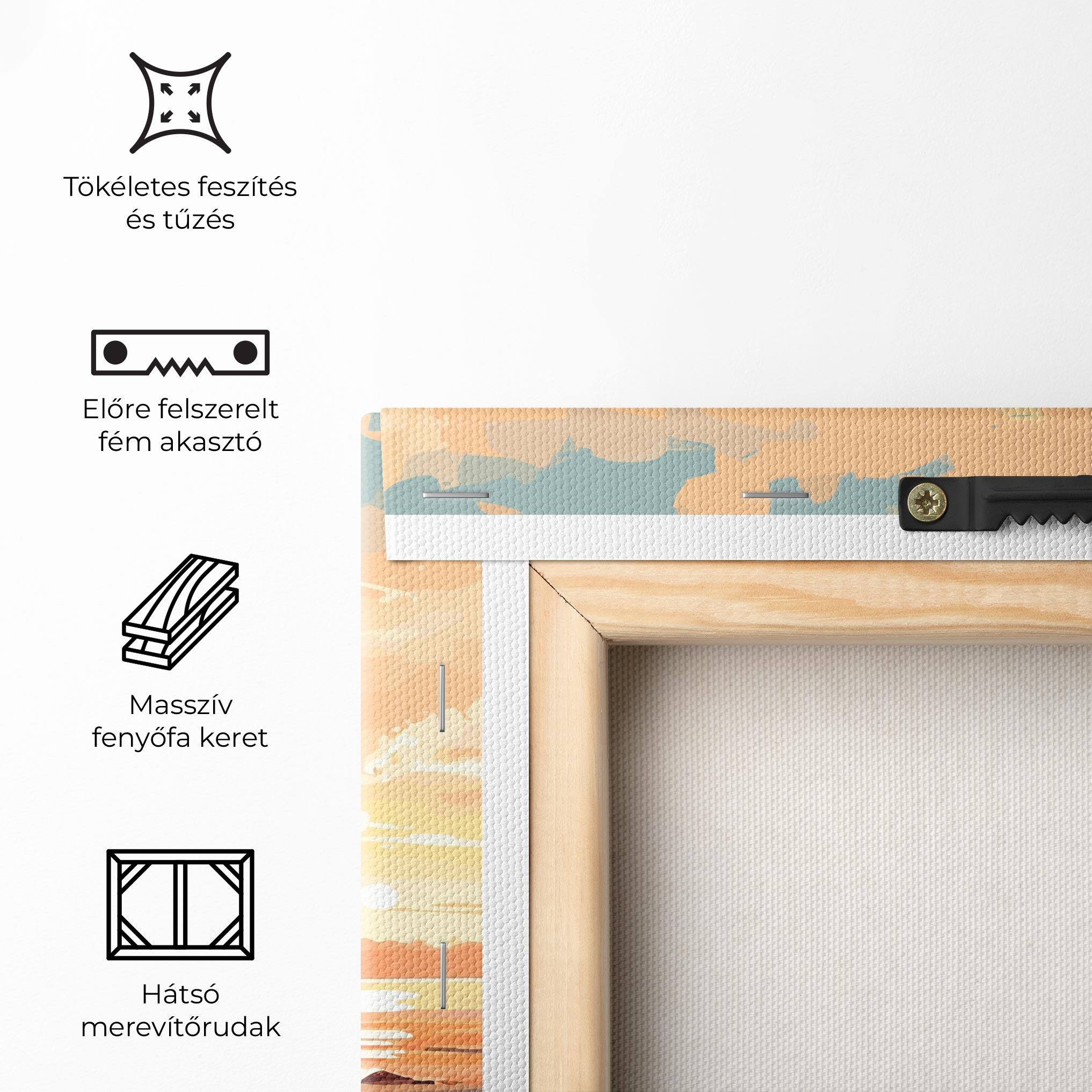 Vászonkép Blue Orange Beach mockup 5