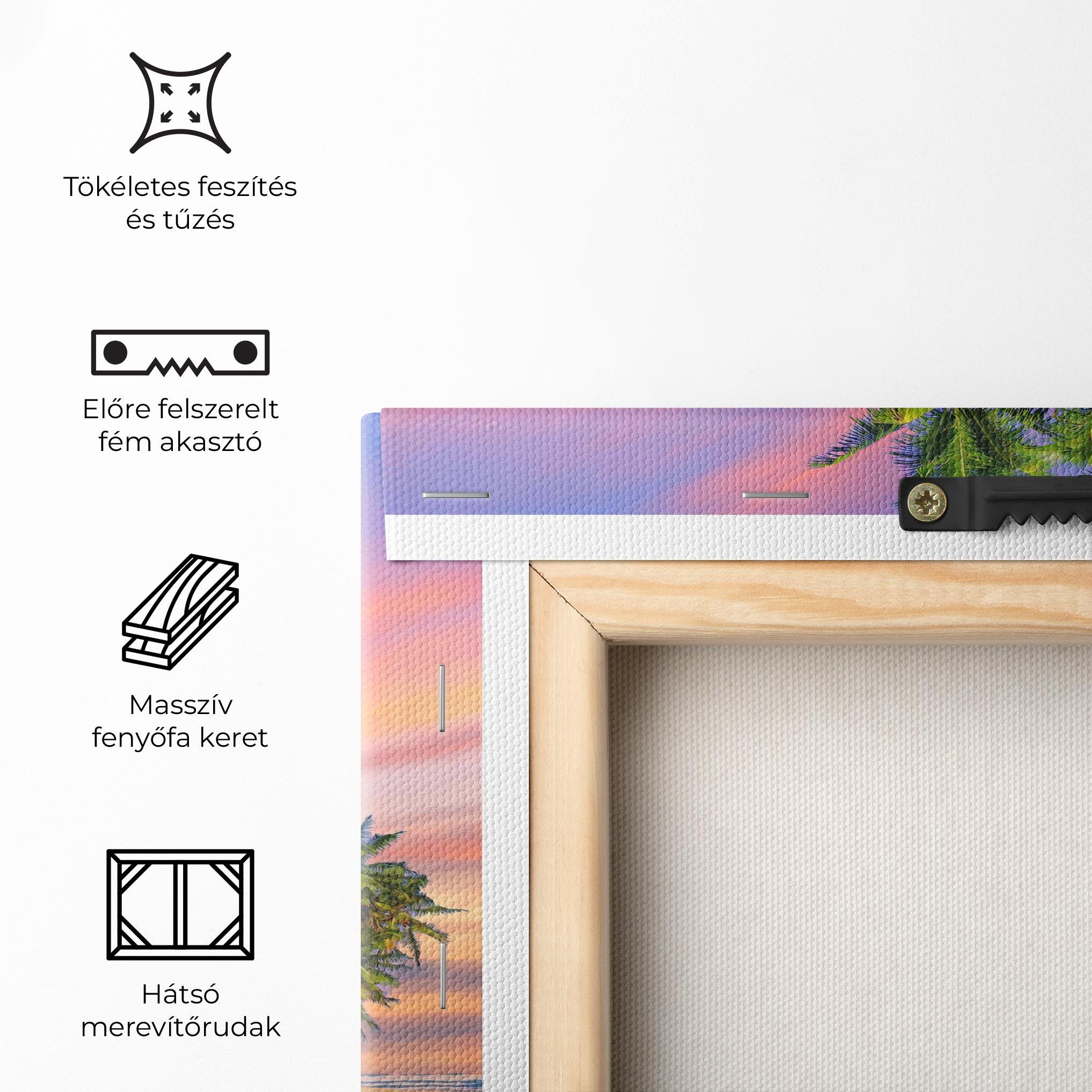 Vászonkép Coconut Tree Sunset mockup 5