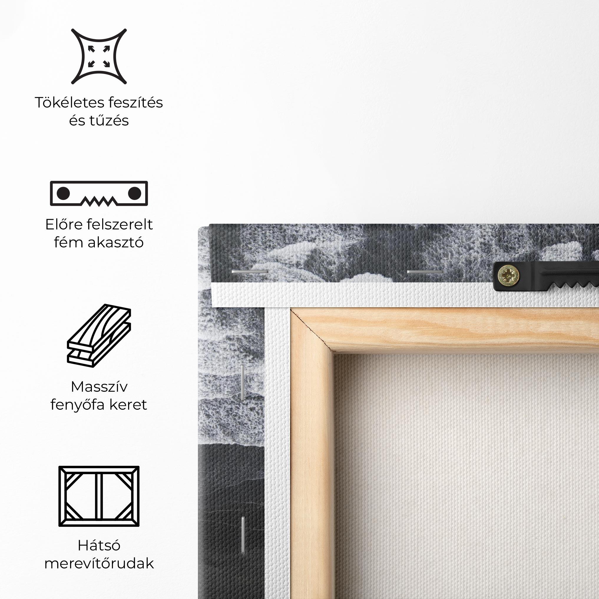 Vászonkép Grey Waves Beach mockup 5