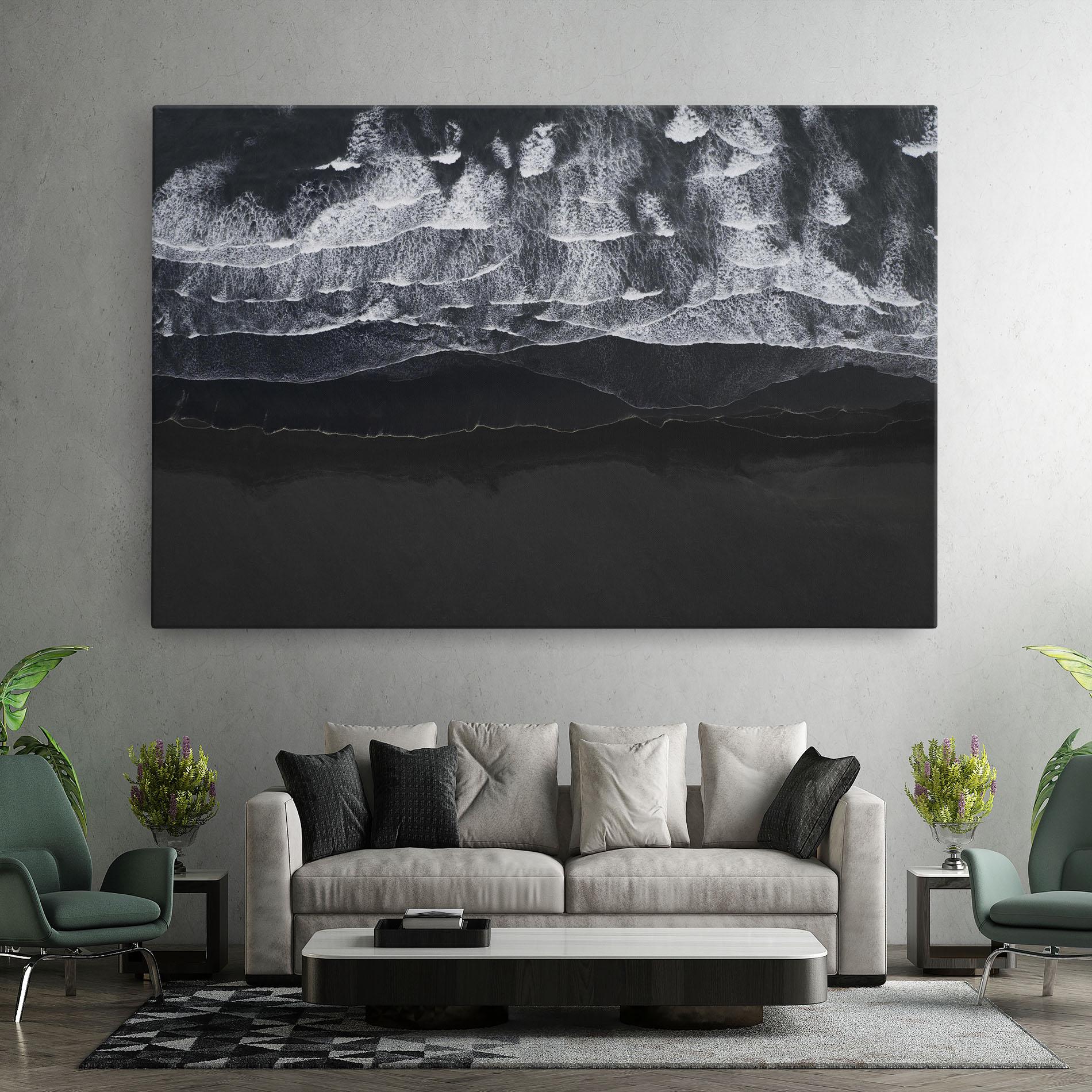 Vászonkép Grey Waves Beach mockup 7