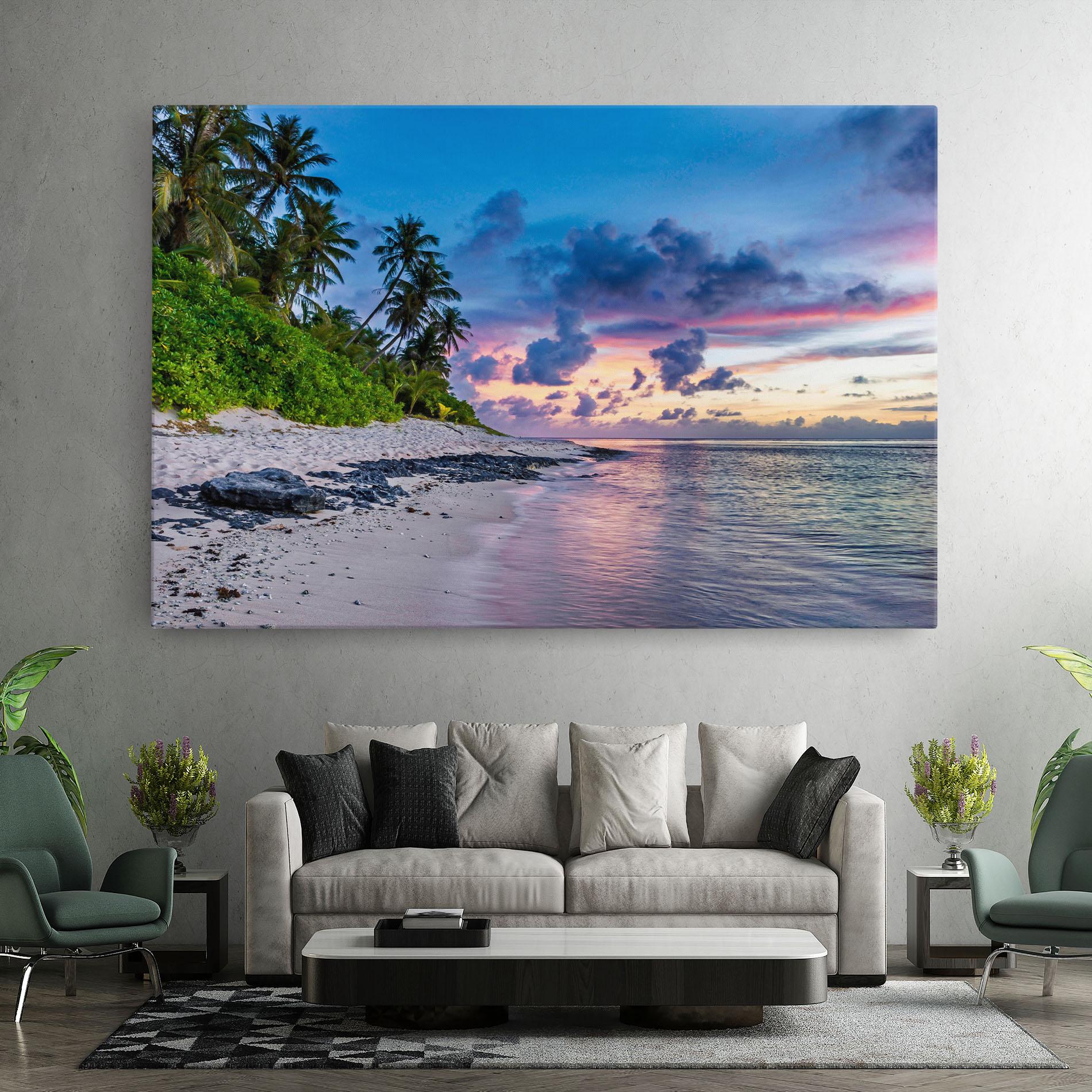 Vászonkép Purple Blue Beach mockup 7