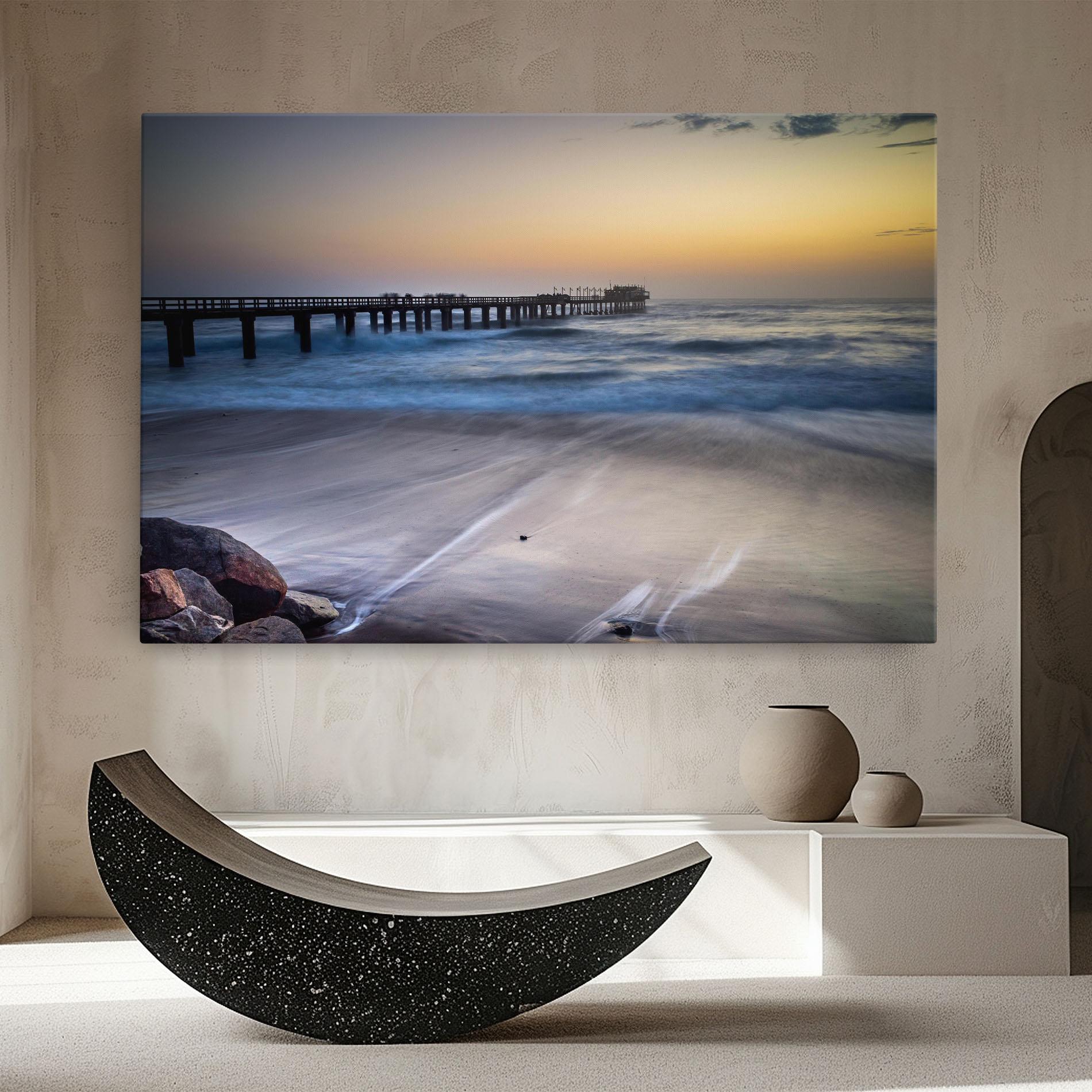 Vászonkép Empty Pretty Beach mockup 8