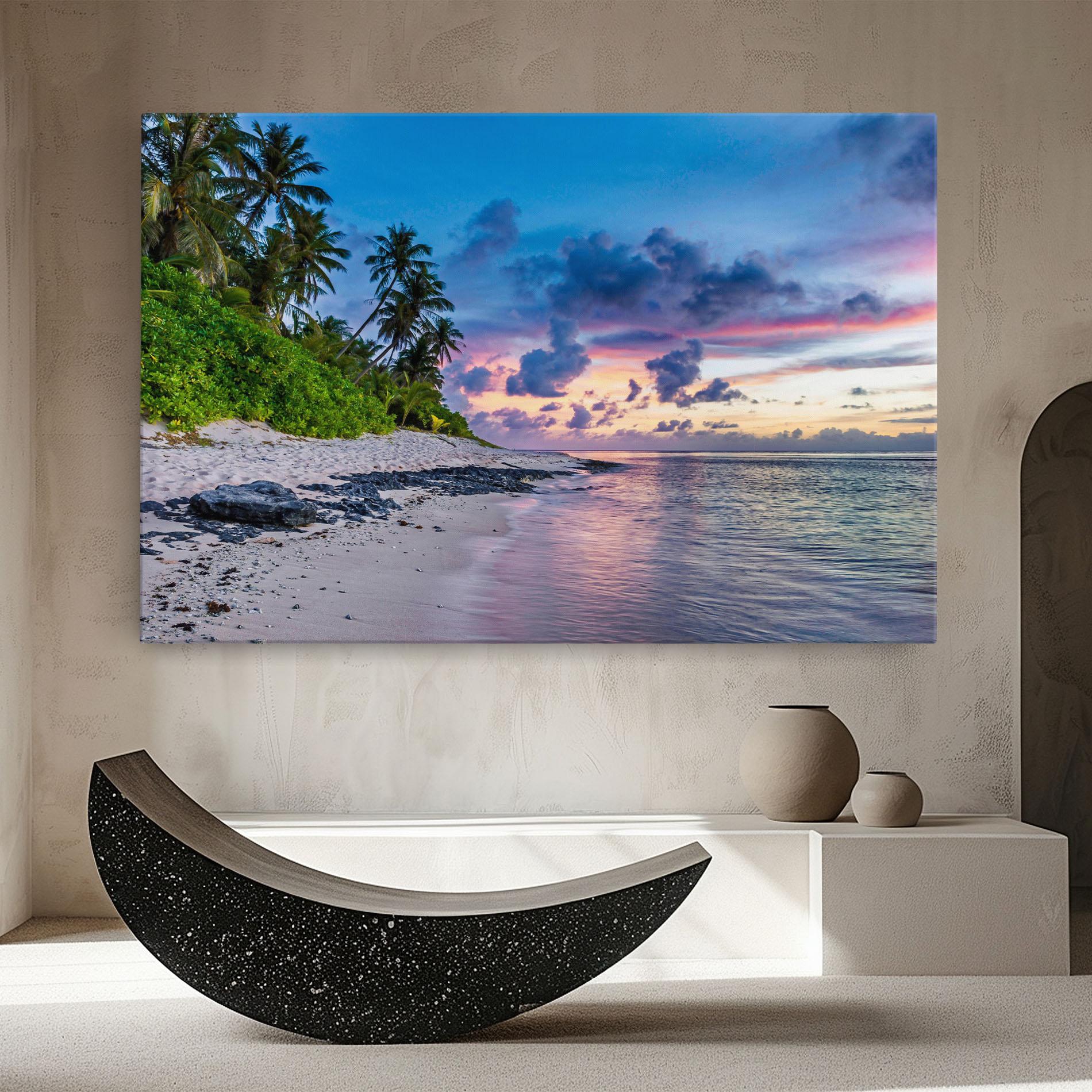 Vászonkép Purple Blue Beach mockup 8