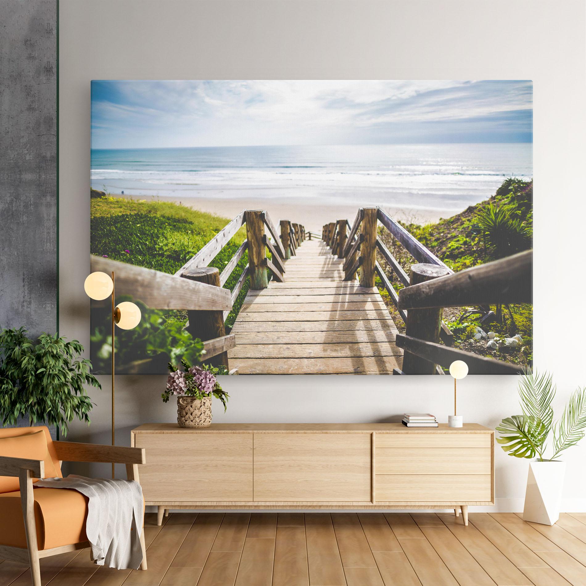 Vászonkép Beach Road mockup 9