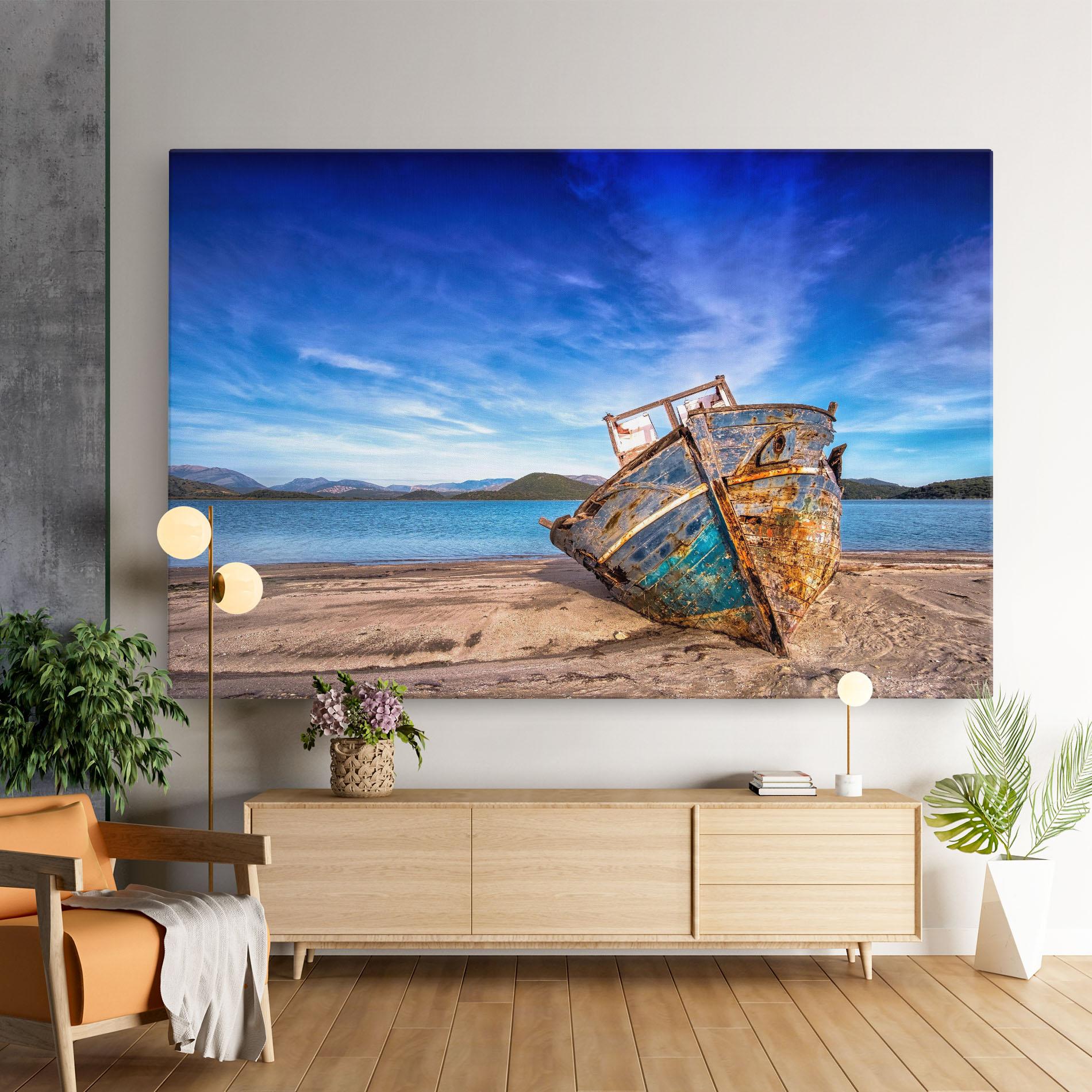 Vászonkép Boat Blue Sky mockup 9