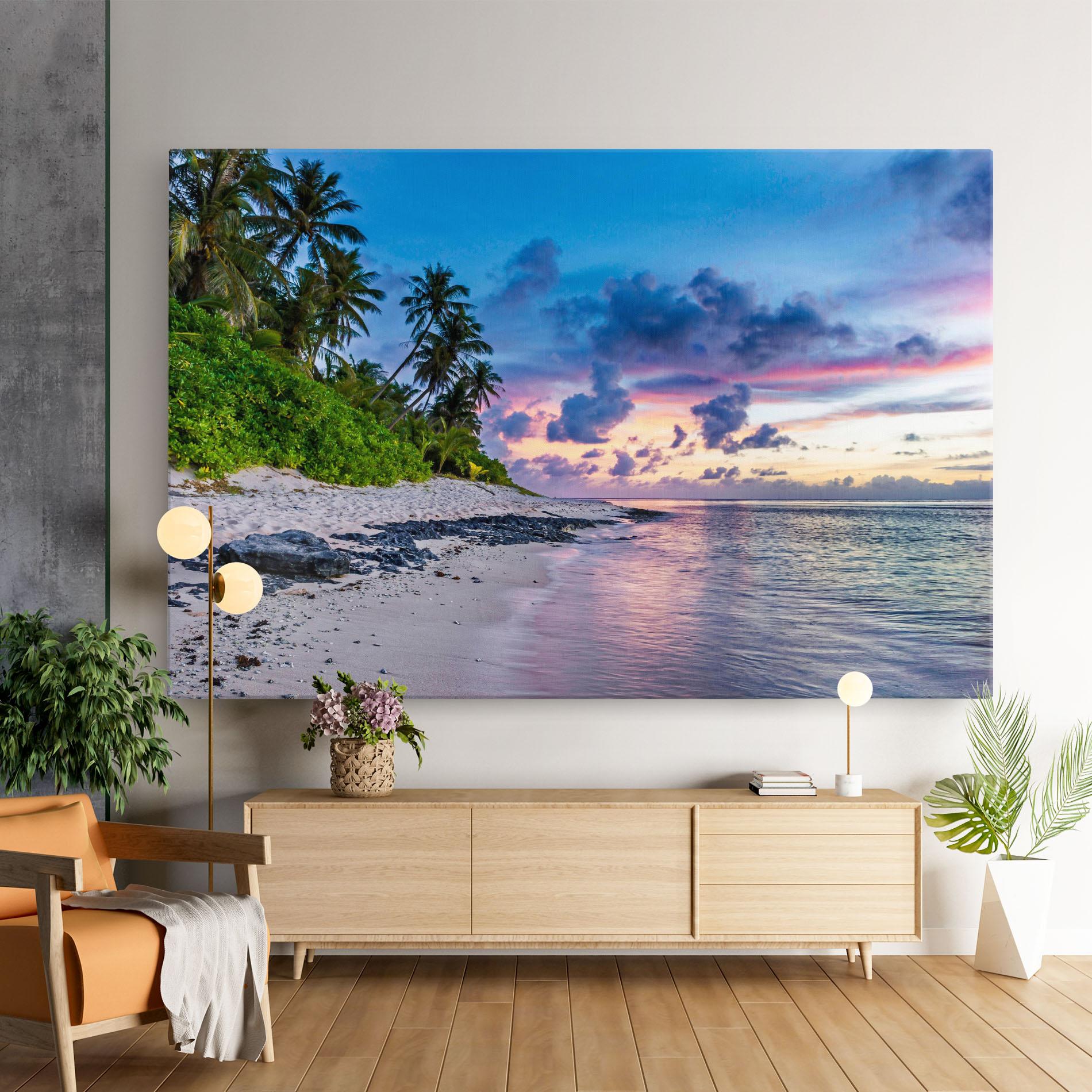 Vászonkép Purple Blue Beach mockup 9