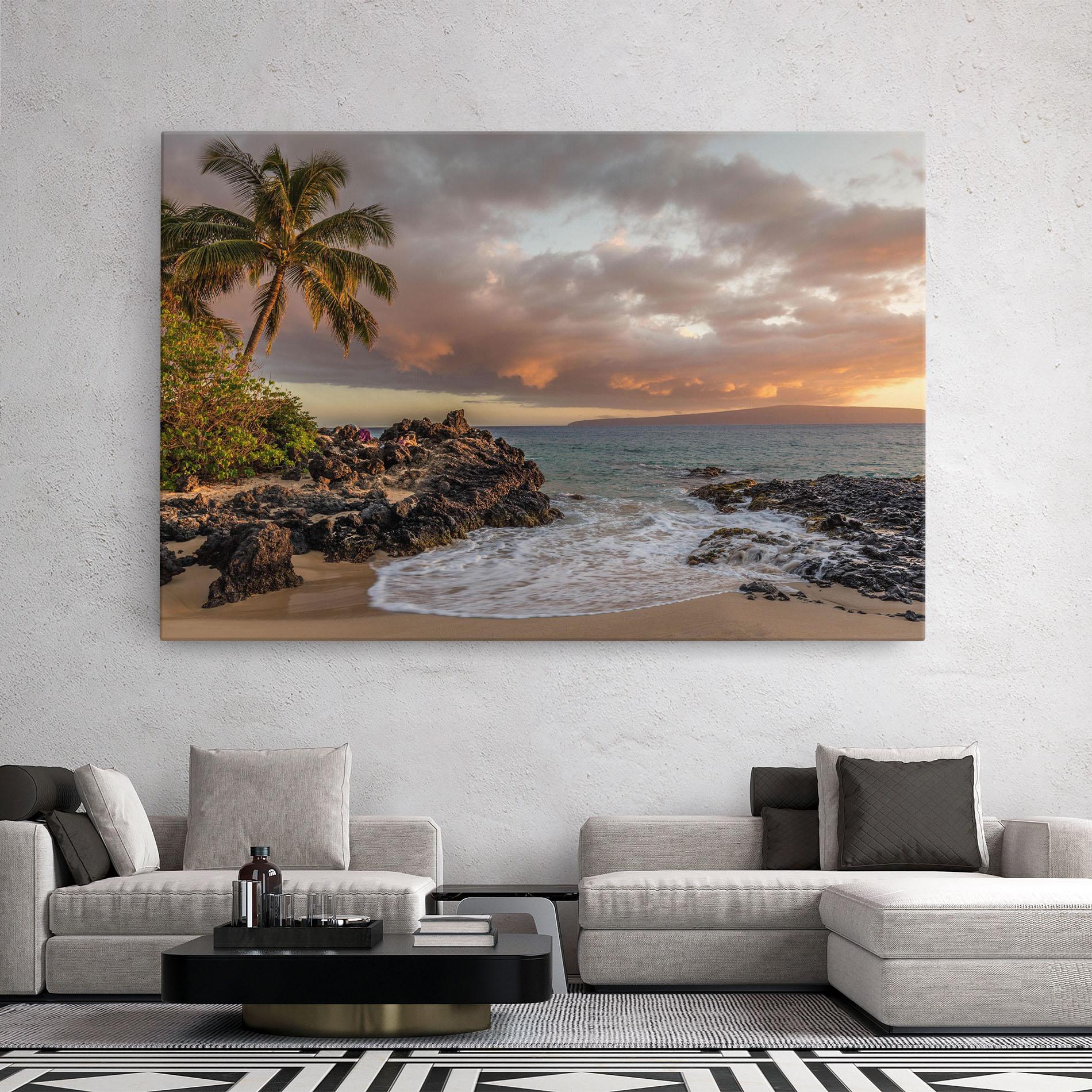 Vászonkép Beautiful Beach Landscape mockup 2