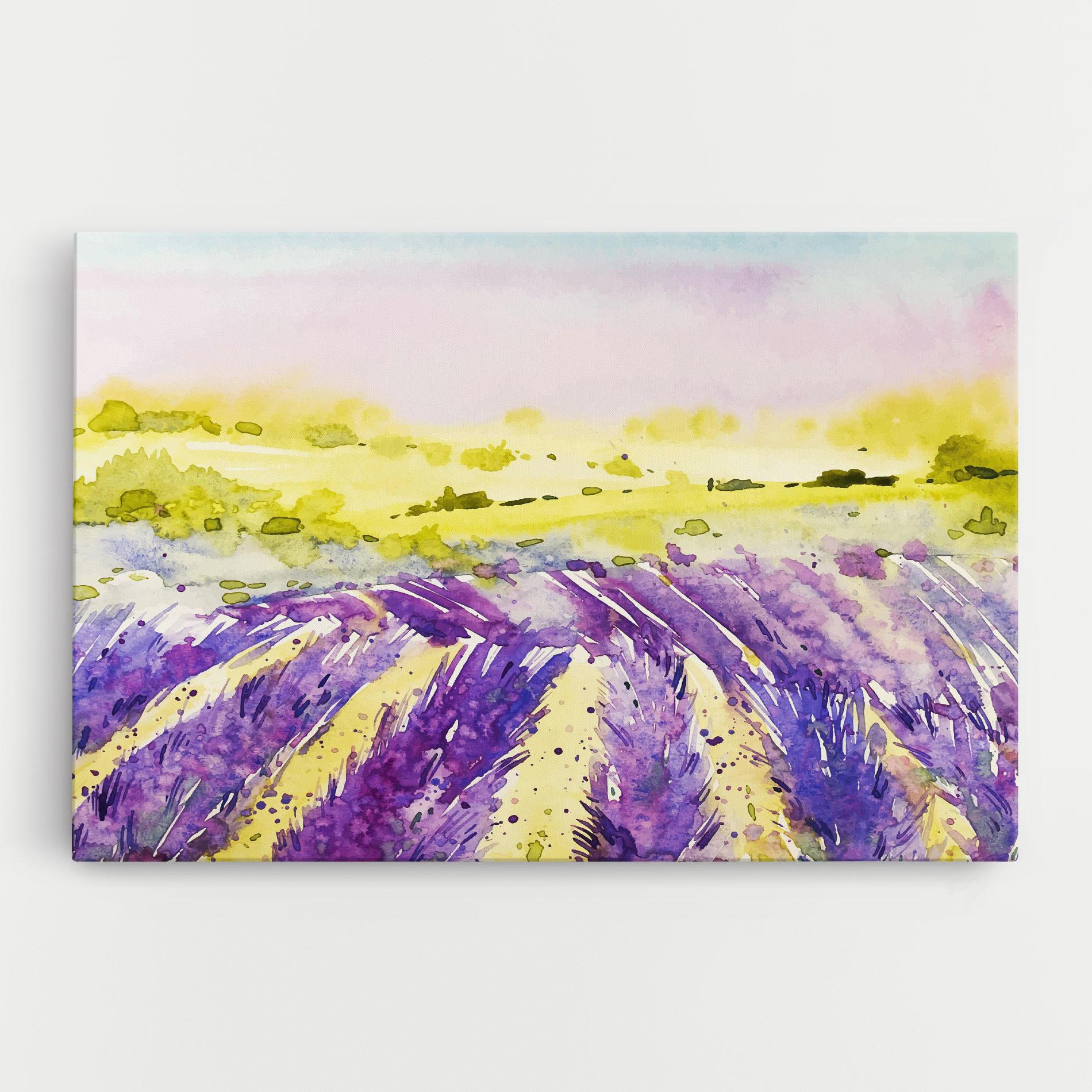Vászonkép Purple Spring Field mockup 0