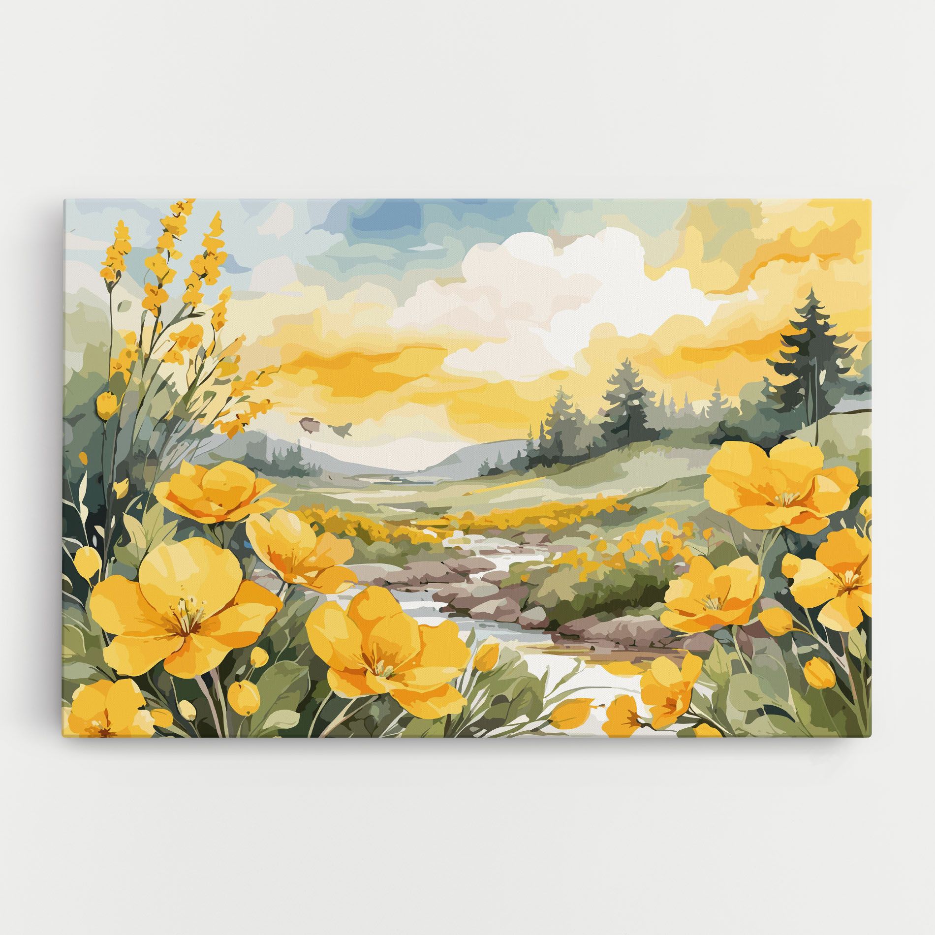 Yellow Spring Flower mockup 0