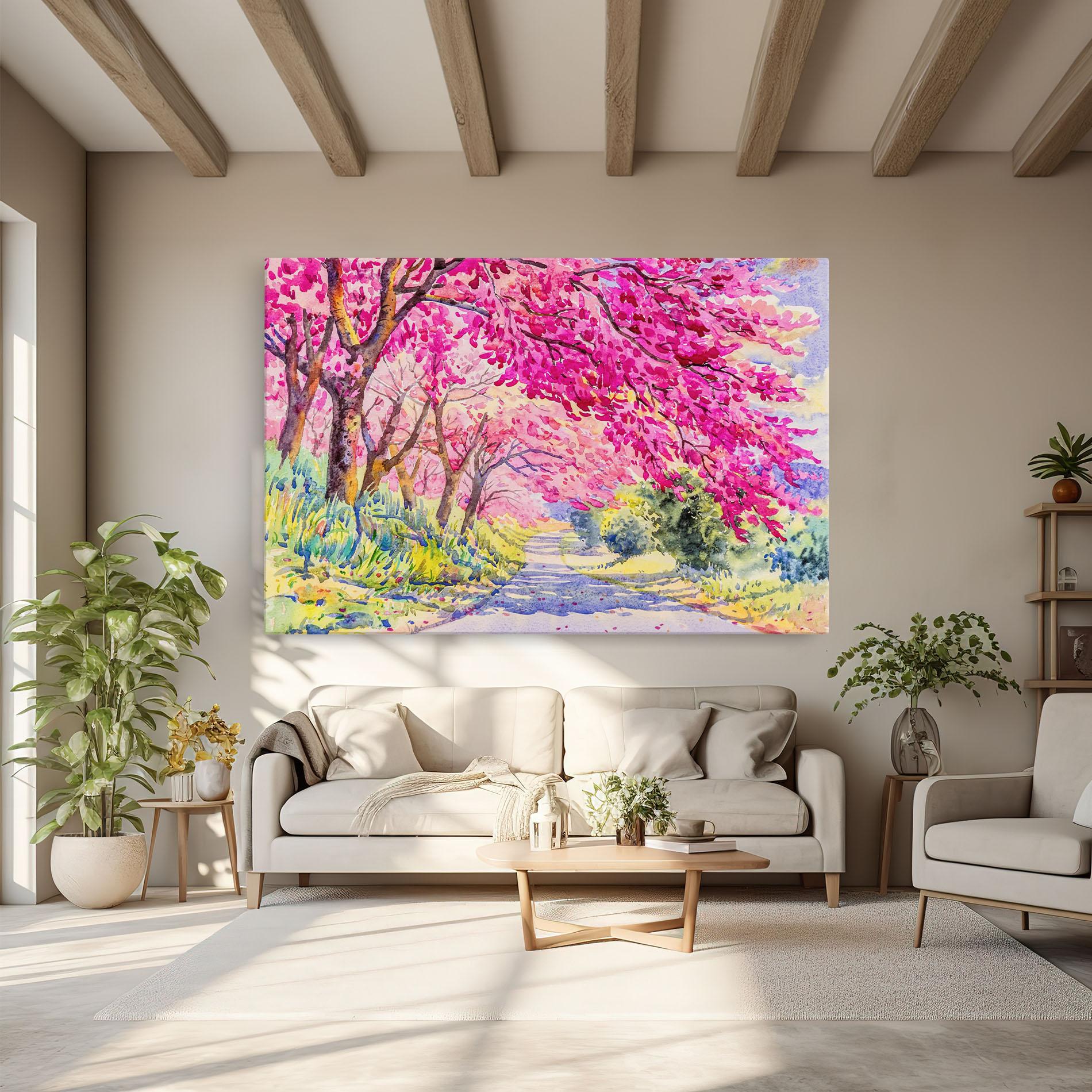 Vászonkép Pink Trees Art mockup 6