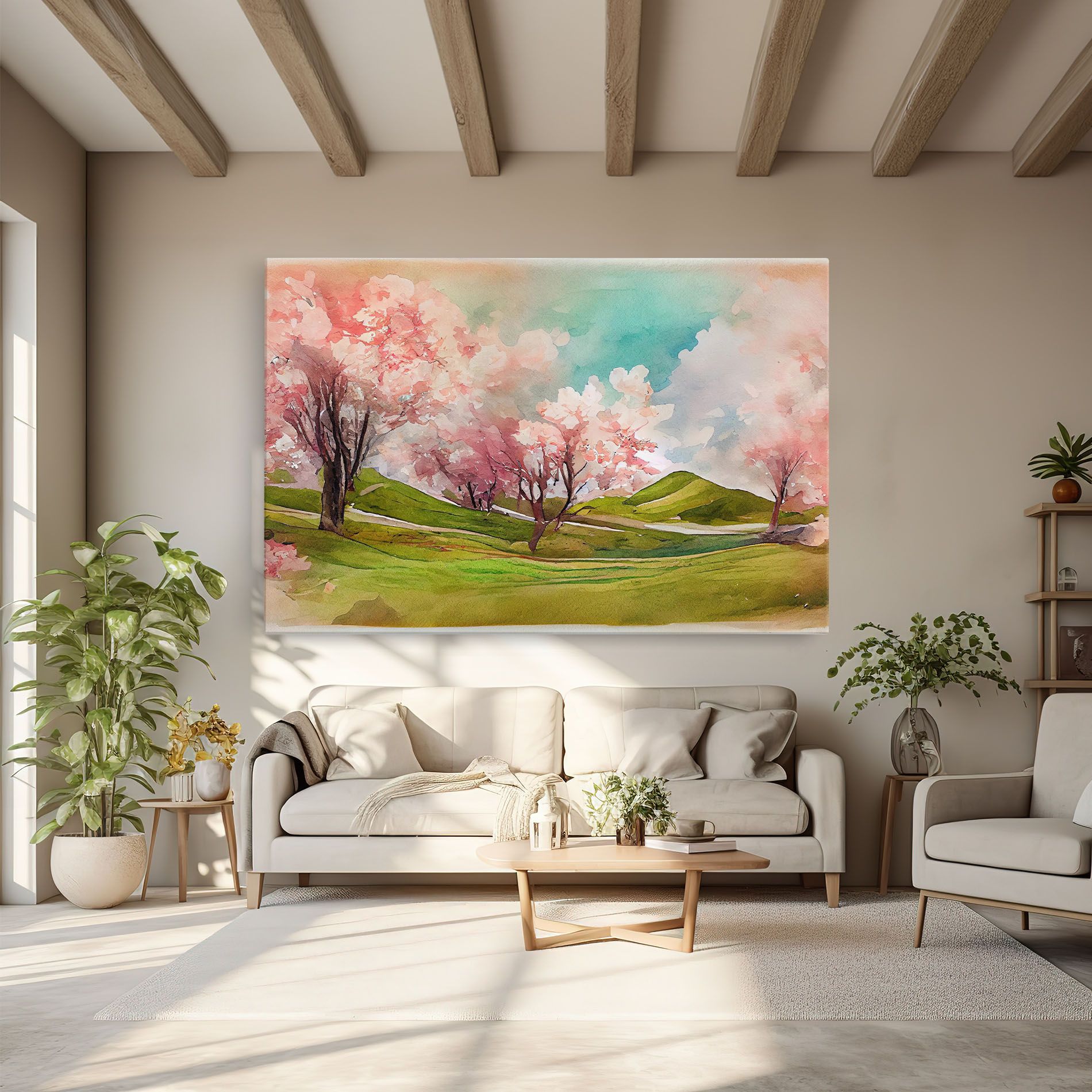 Spring Trees Painting mockup 6