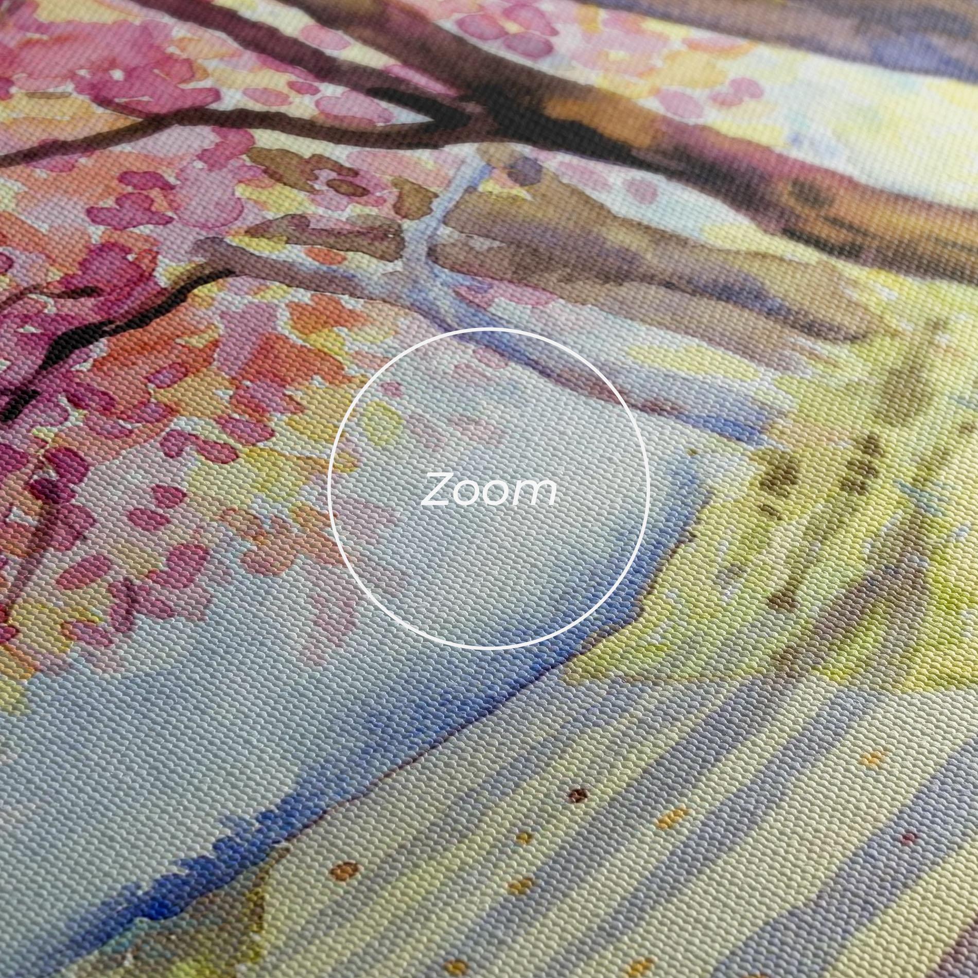 Vászonkép Watercolor Spring Landscape mockup 3