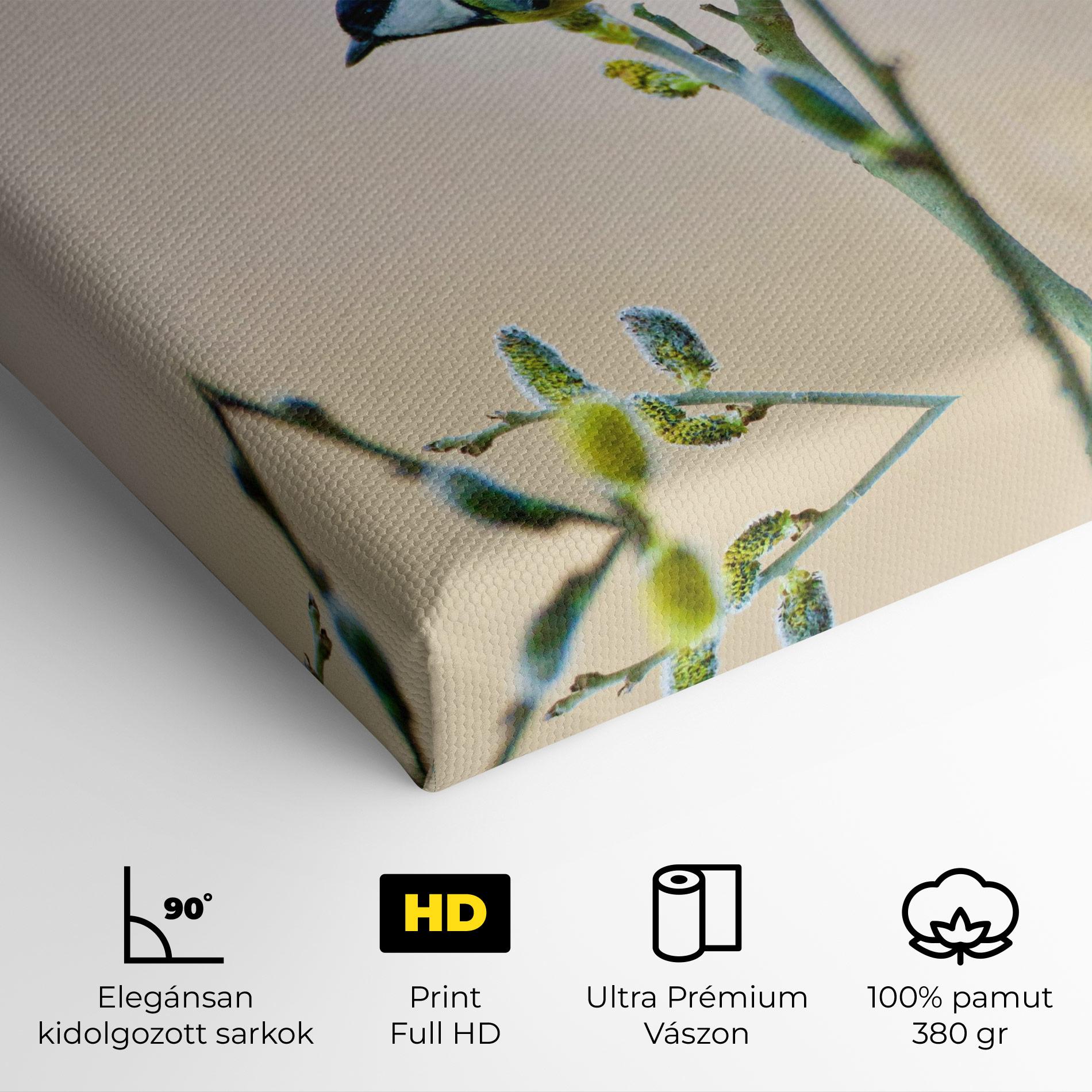Vászonkép Beautiful Spring Bird mockup 4