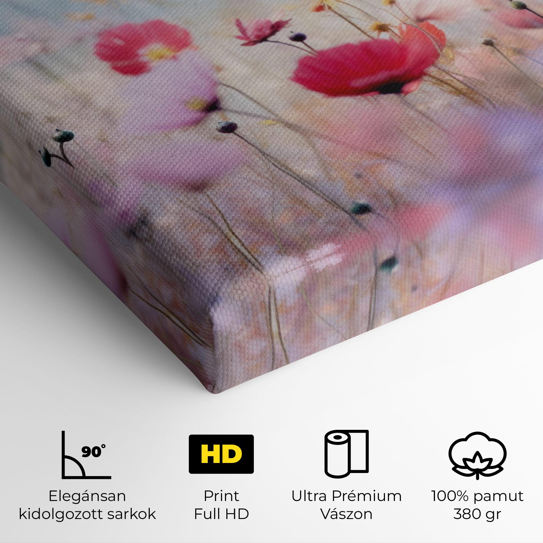 Vászonkép Dreamy Sprig Pink Flower mockup 4