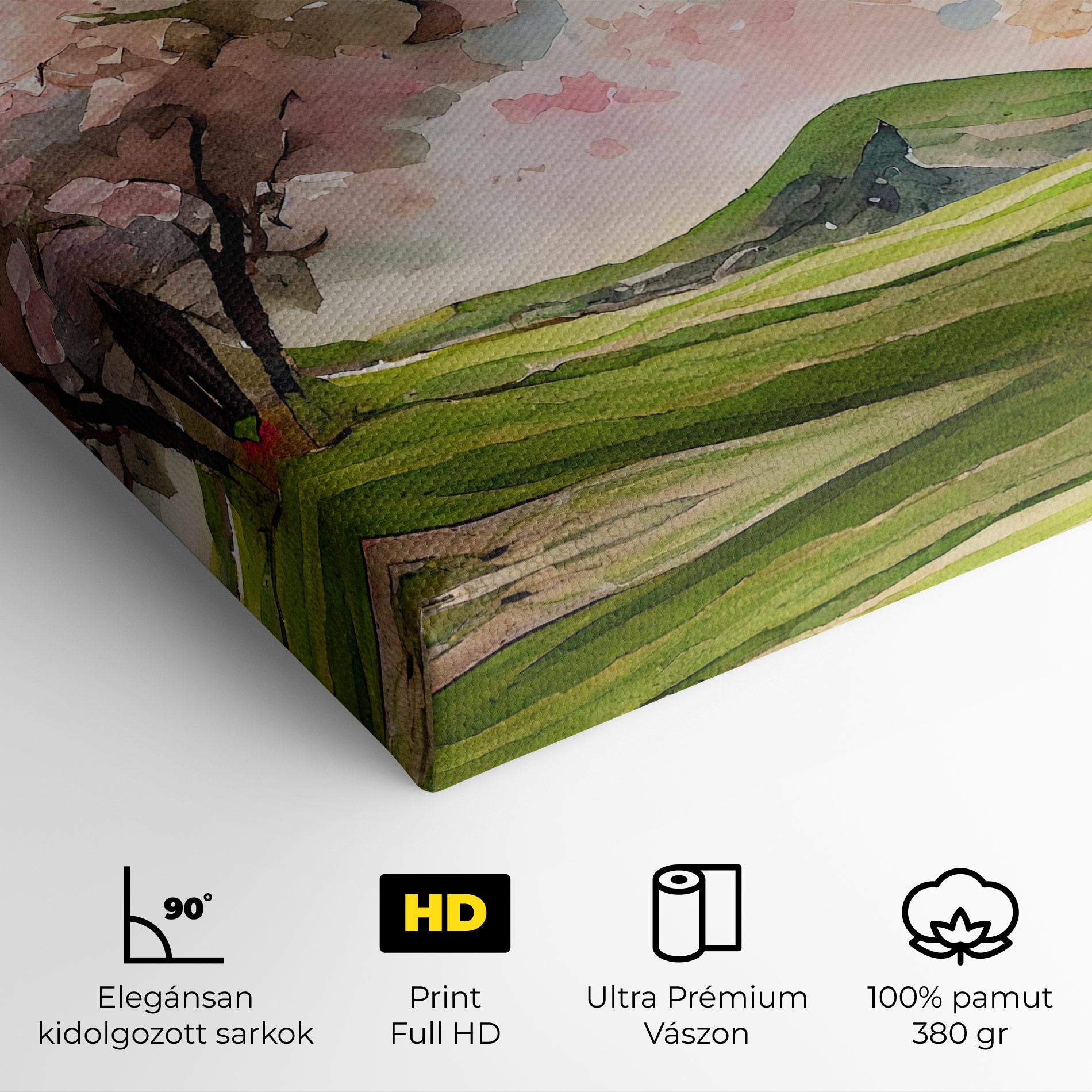 Vászonkép Spring Pink Trees mockup 4