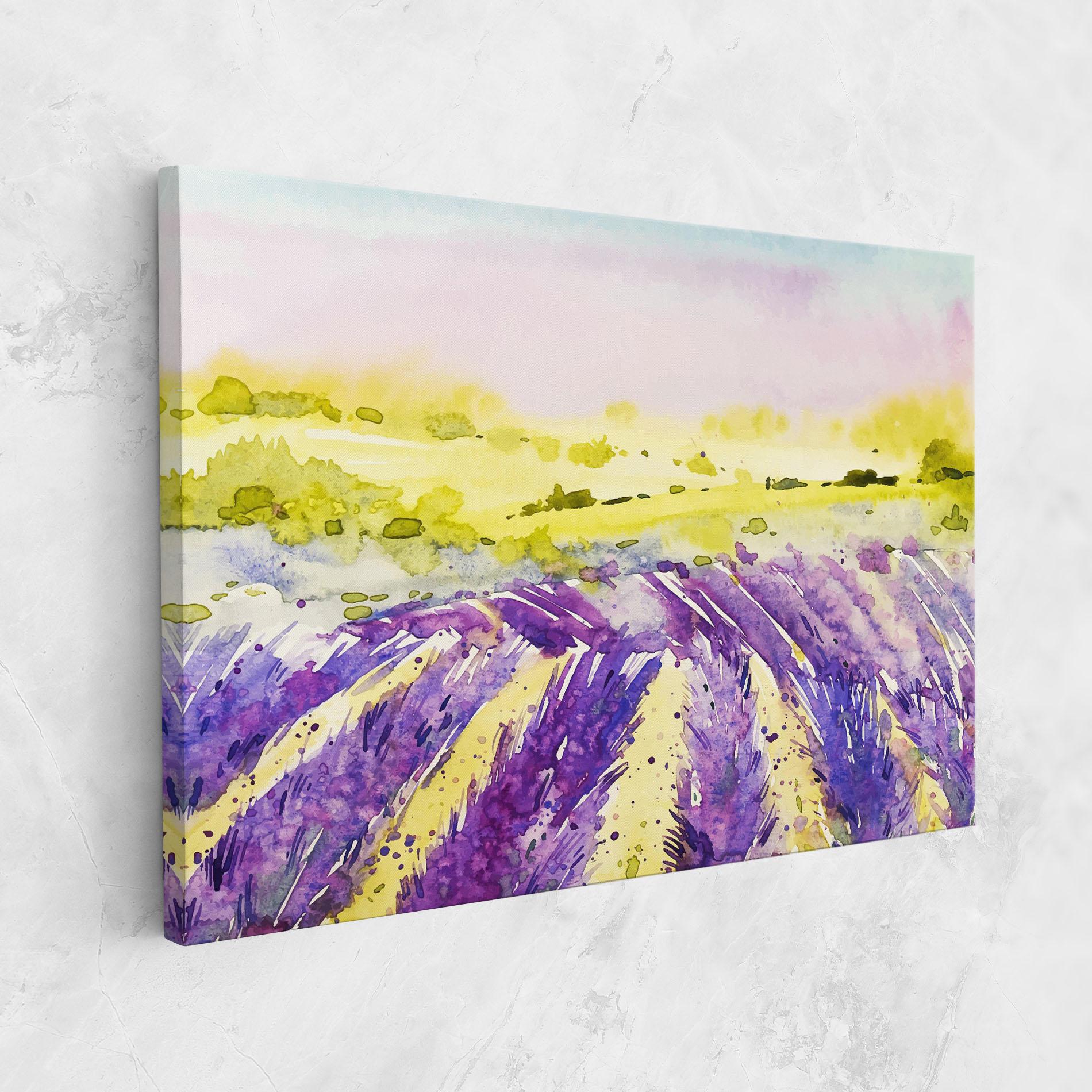 Vászonkép Purple Spring Field mockup 1