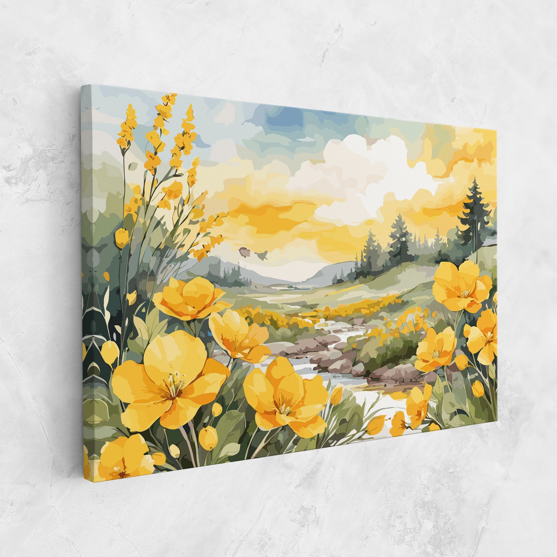 Yellow Spring Flower mockup 1