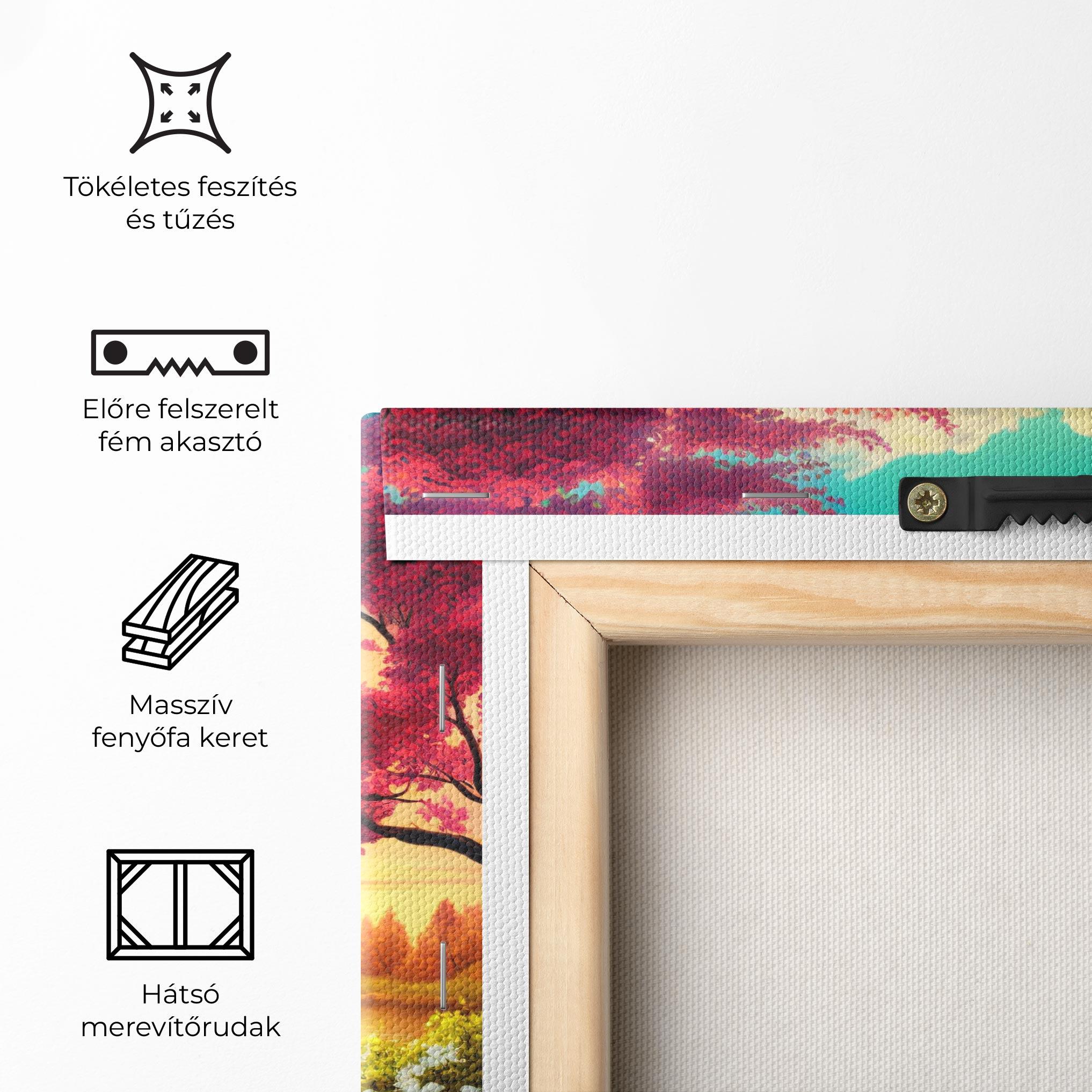 Vászonkép Pink Yellow Trees mockup 5