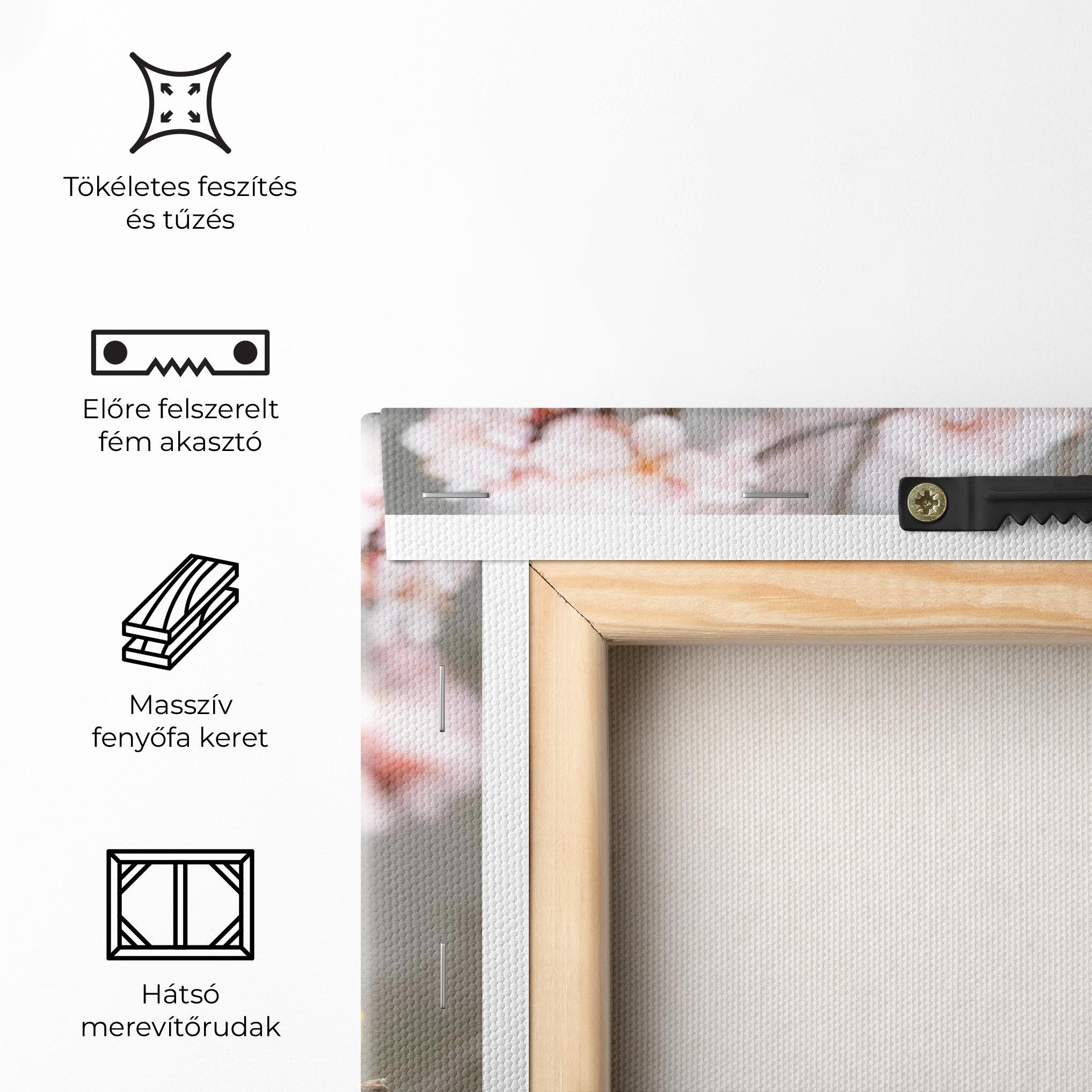 Vászonkép Pretty Spring Yellow Bird mockup 5