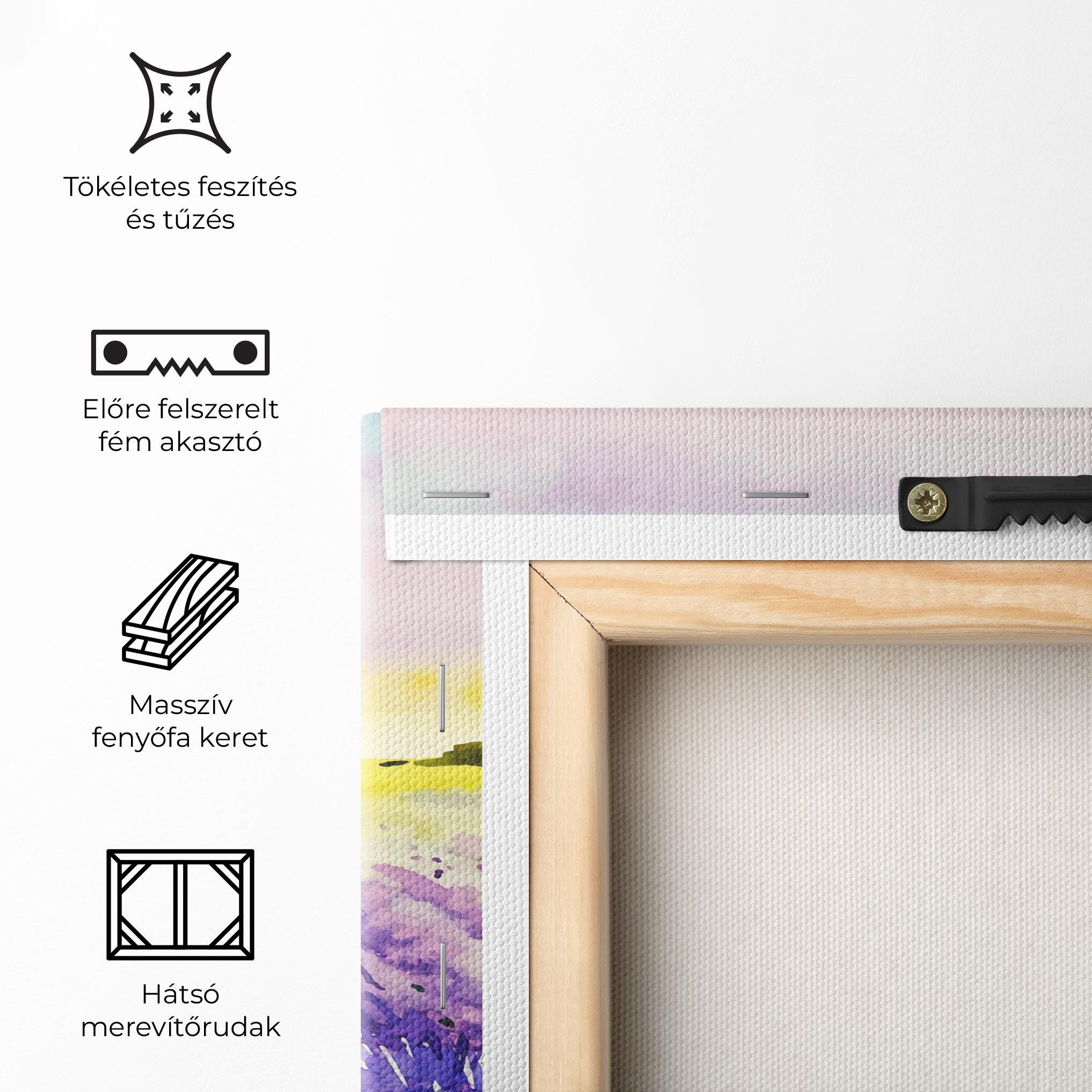 Vászonkép Purple Spring Field mockup 5