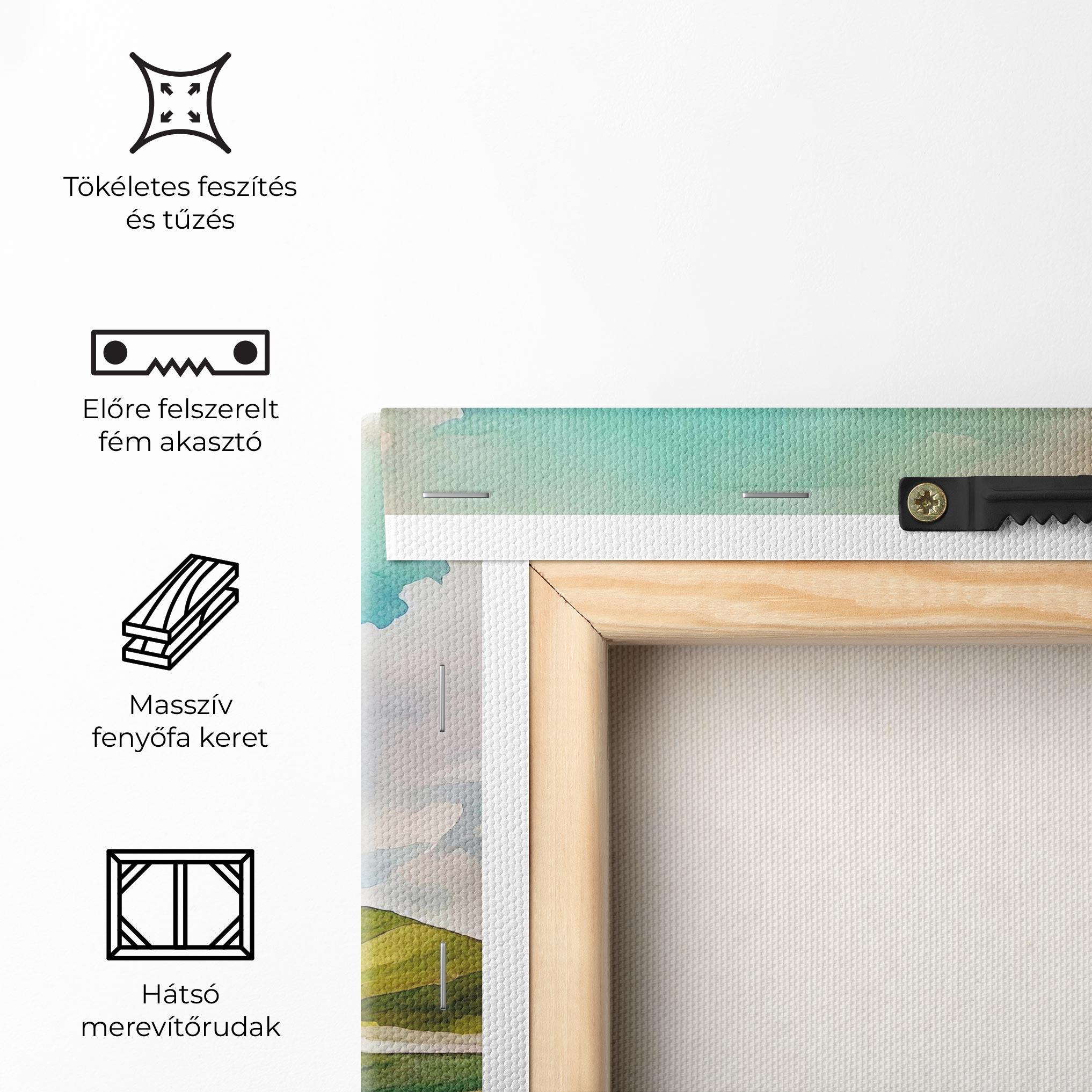 Vászonkép Spring Trees Painting mockup 5