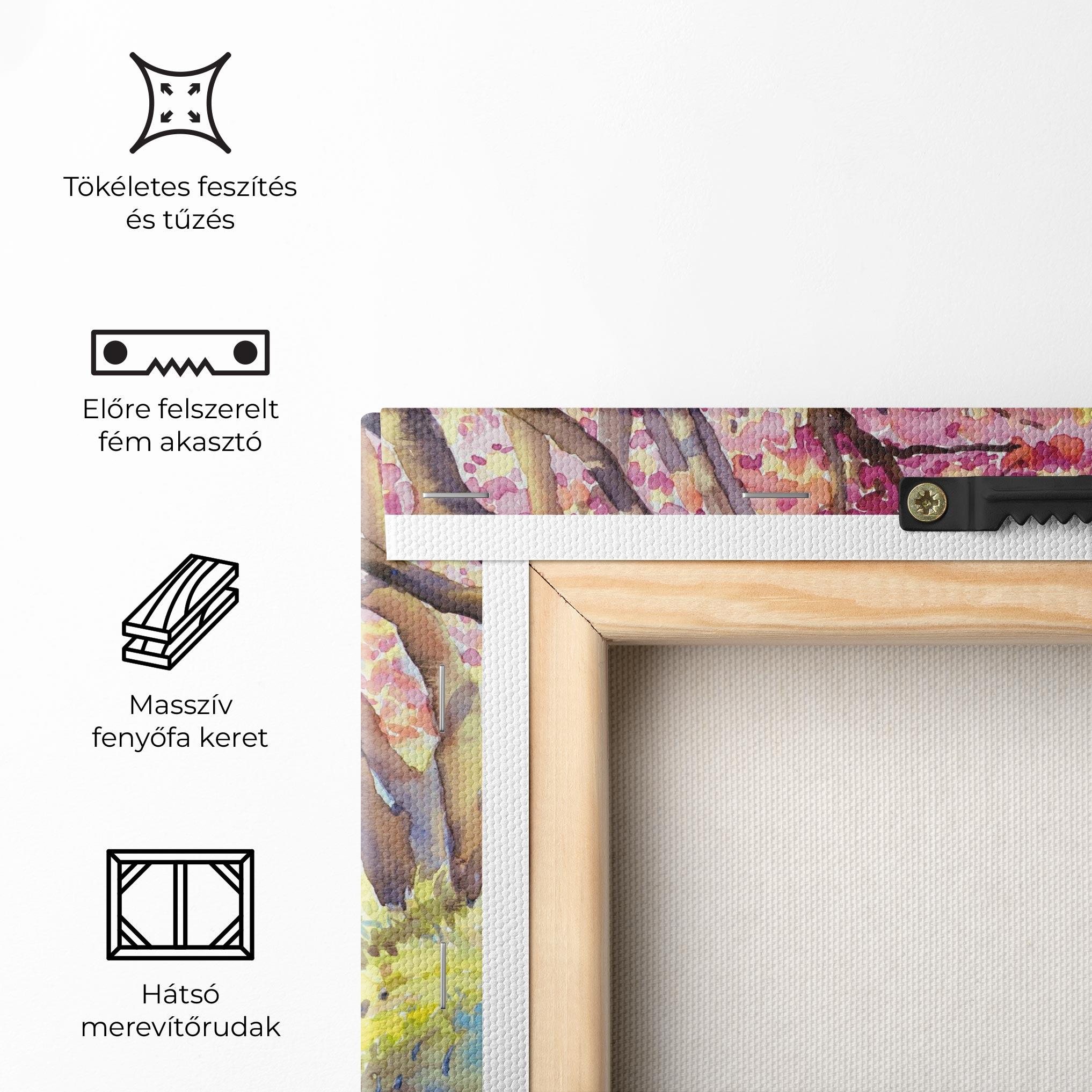 Vászonkép Watercolor Spring Landscape mockup 5