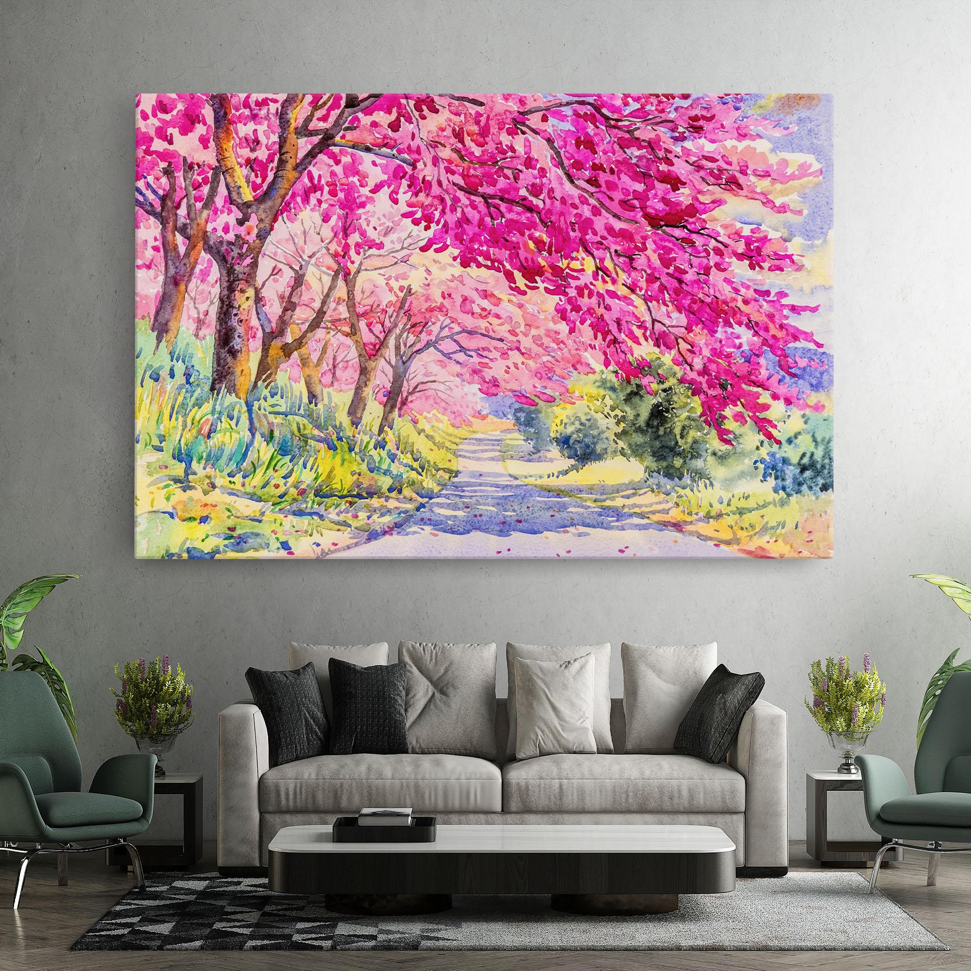 Vászonkép Pink Trees Art mockup 7