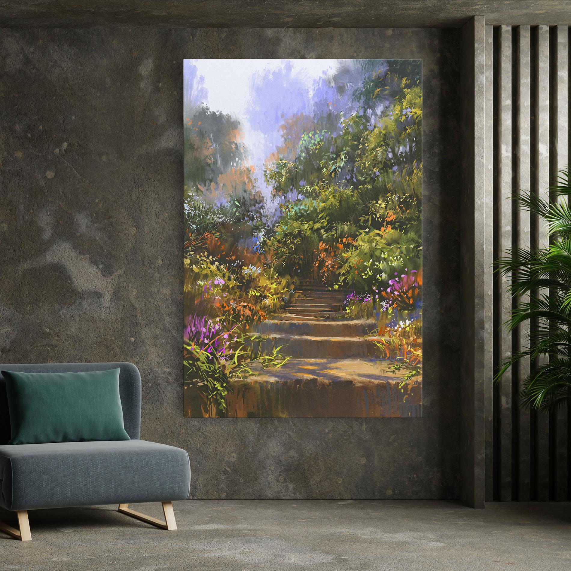 Vászonkép Spring Staircase Painting mockup 7