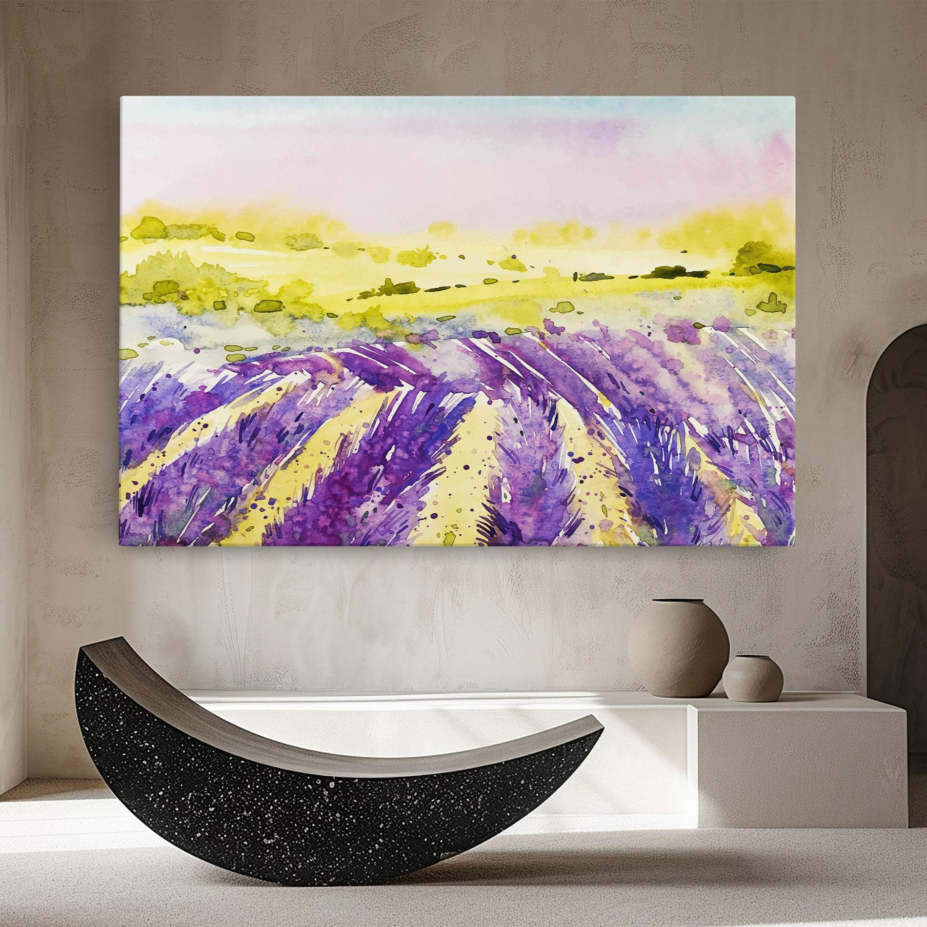 Vászonkép Purple Spring Field mockup 8