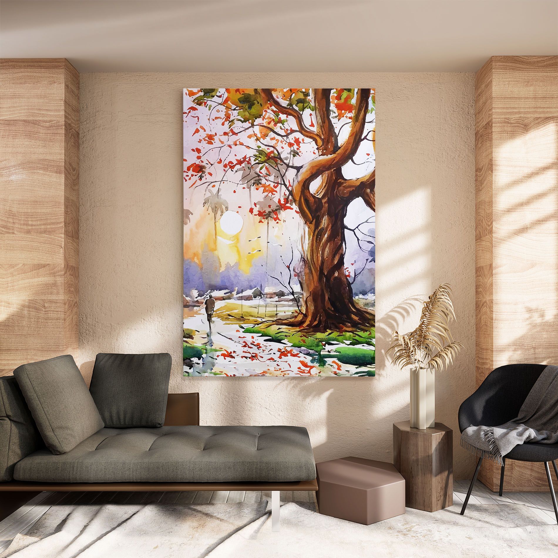 Watercolor Spring Tree mockup 8