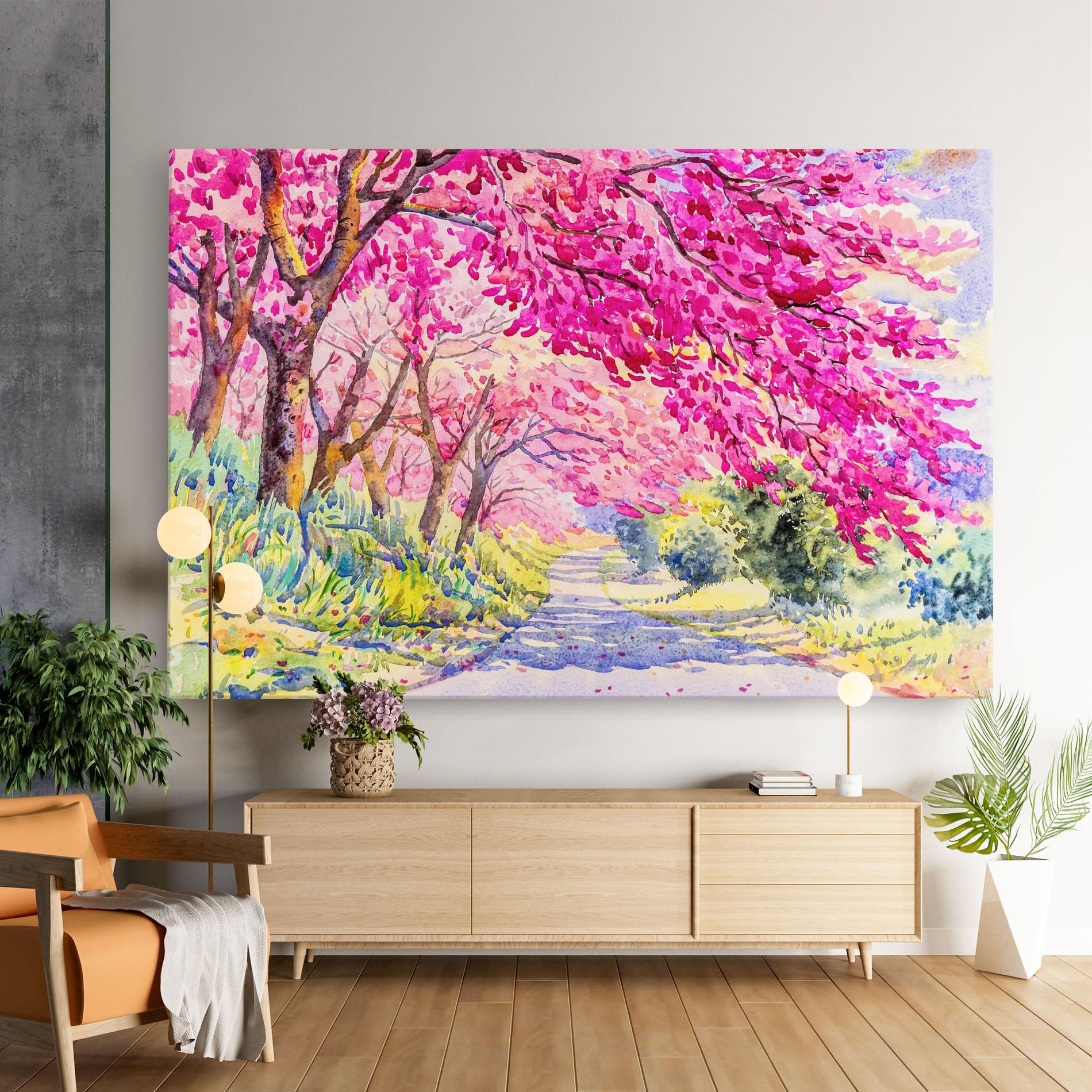 Vászonkép Pink Trees Art mockup 9
