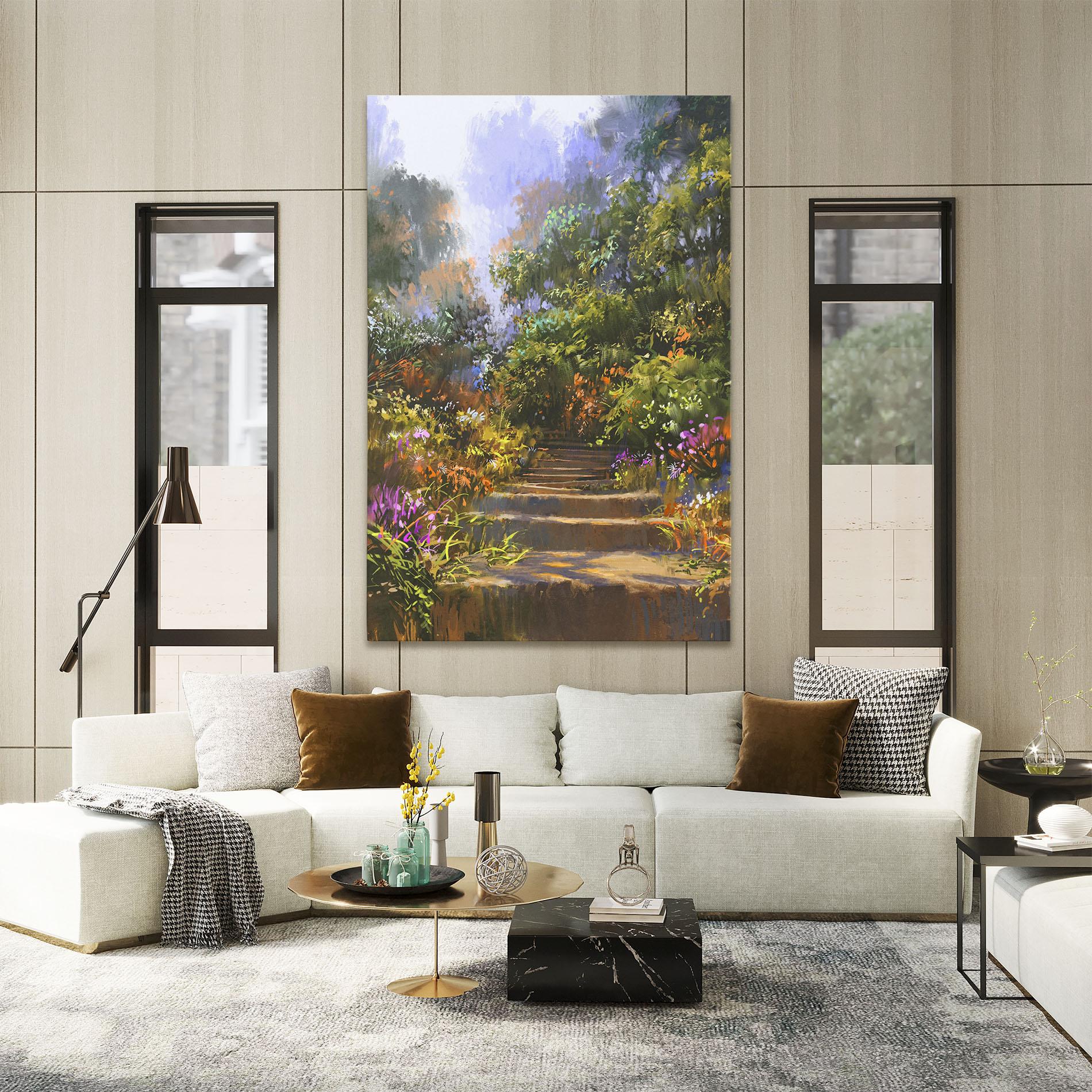 Vászonkép Spring Staircase Painting mockup 2