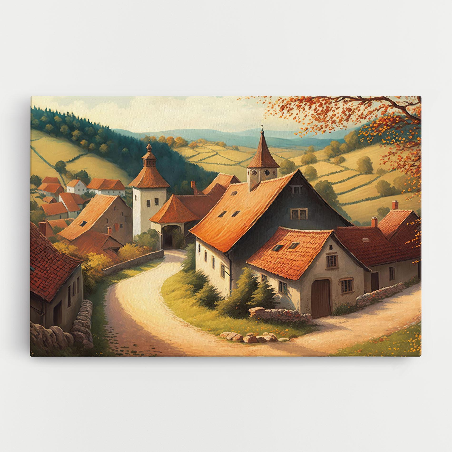 Vászonkép Countryside Village mockup 0