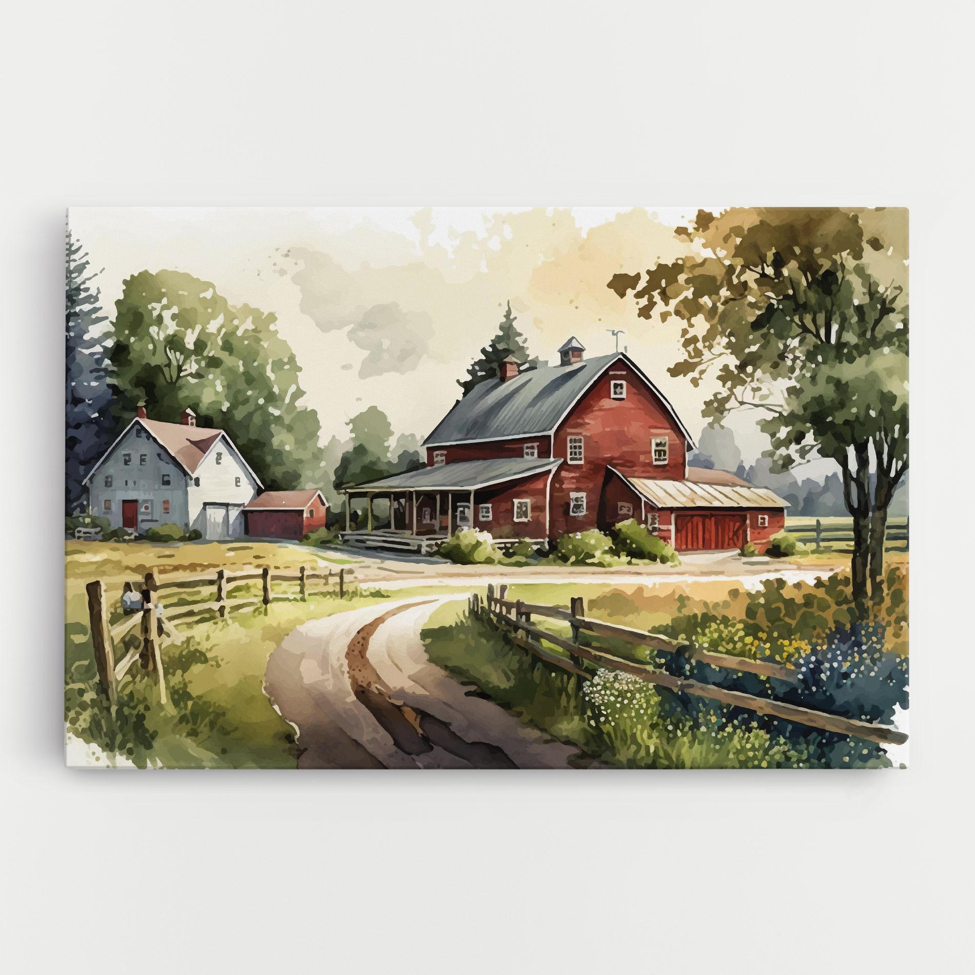 Vászonkép Farmhouse Painting mockup 0