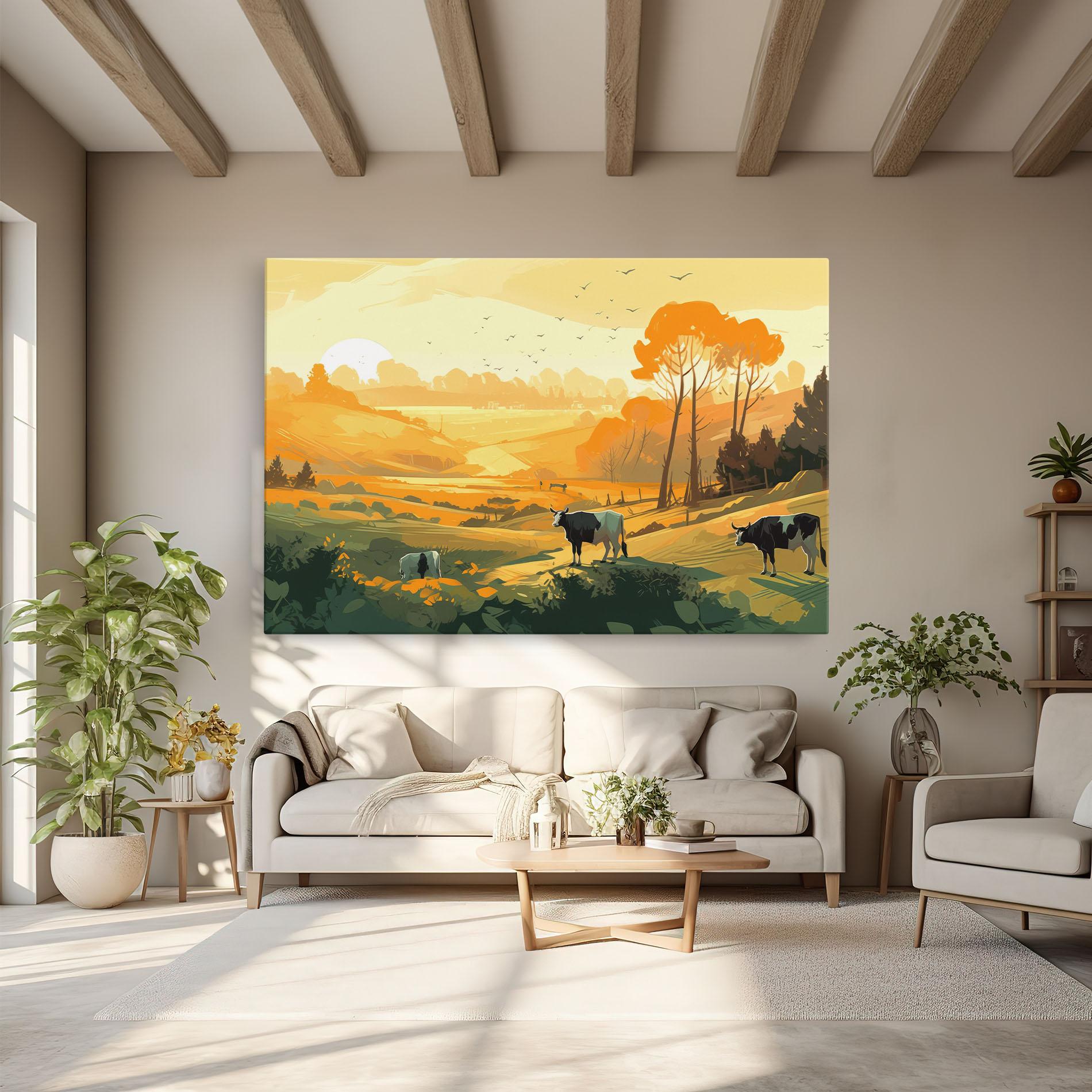 Vászonkép Farm With Sunlight mockup 6