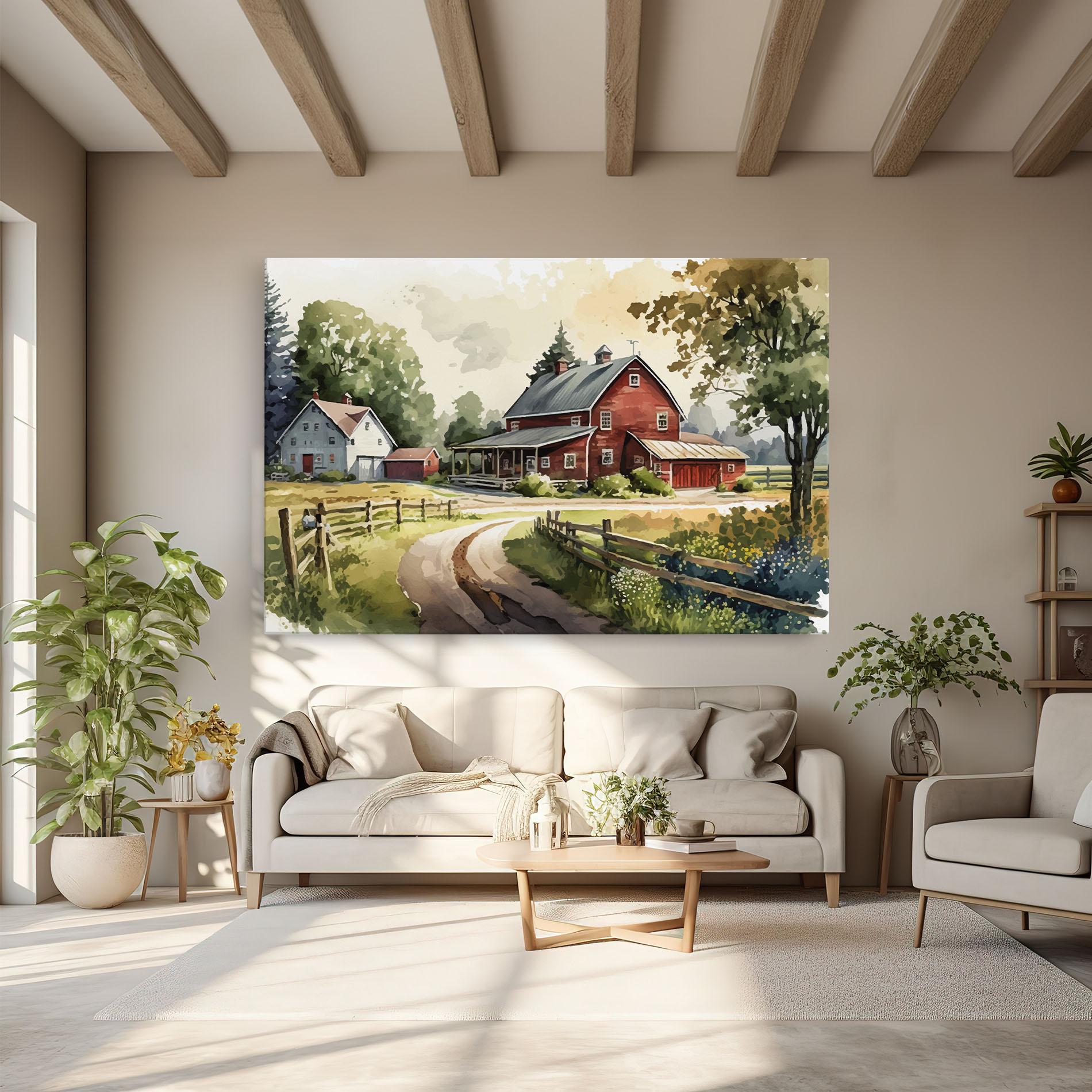 Vászonkép Farmhouse Painting mockup 6