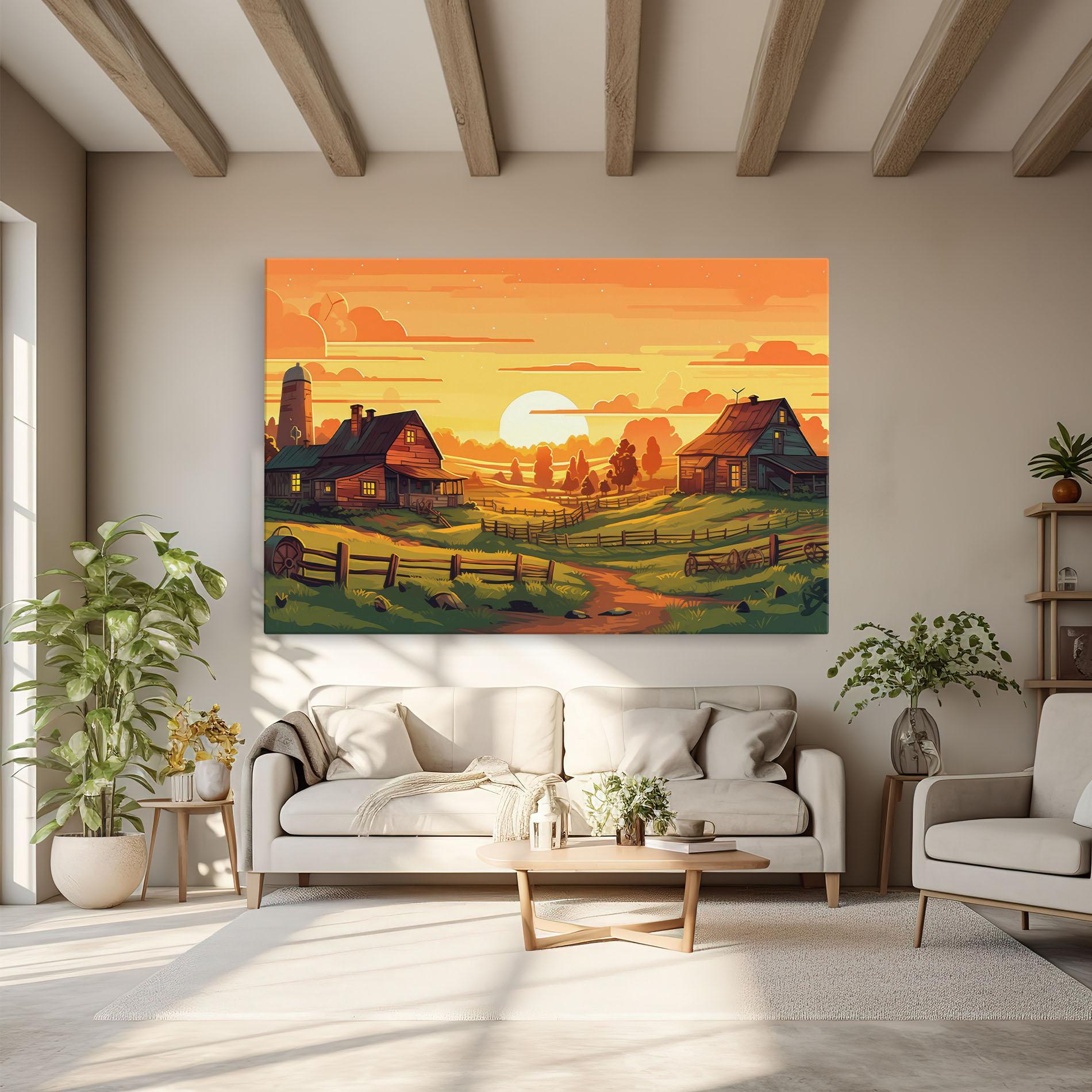 Vászonkép Farmhouse Sunlight mockup 6