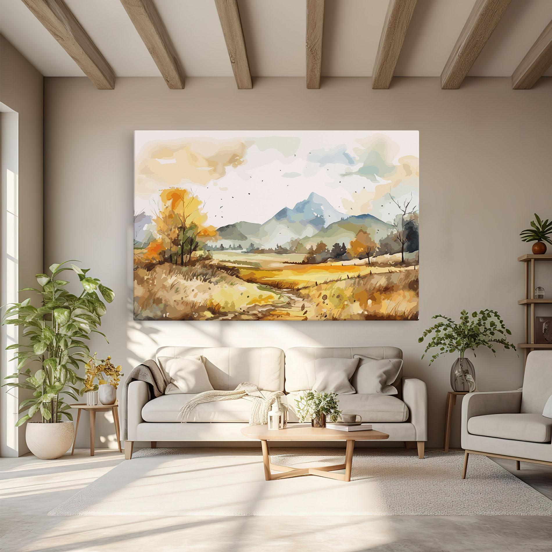 Vászonkép Mountain Rural View mockup 6