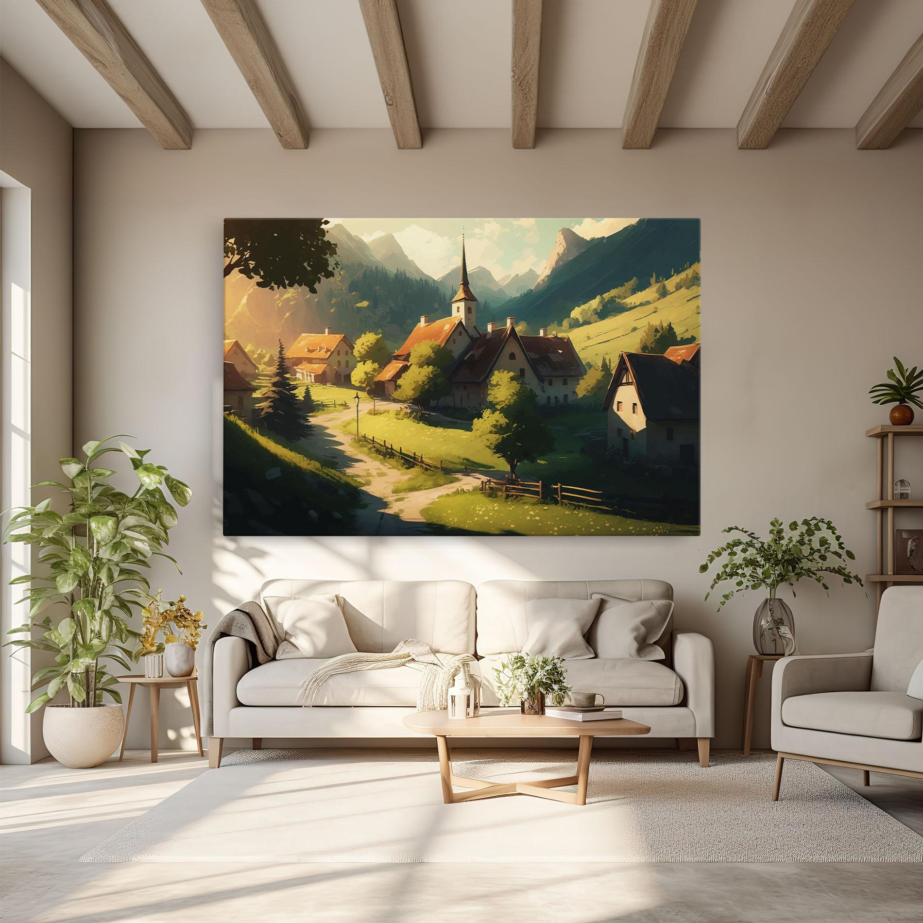 Vászonkép Village Dreamy View mockup 6