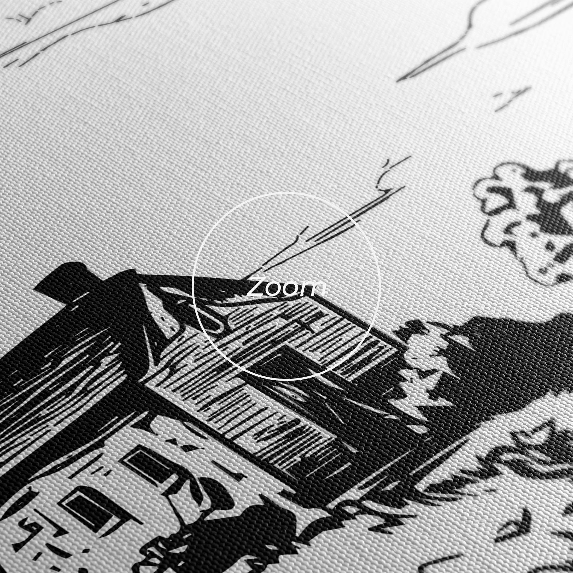 Vászonkép Black Line Wheat mockup 3