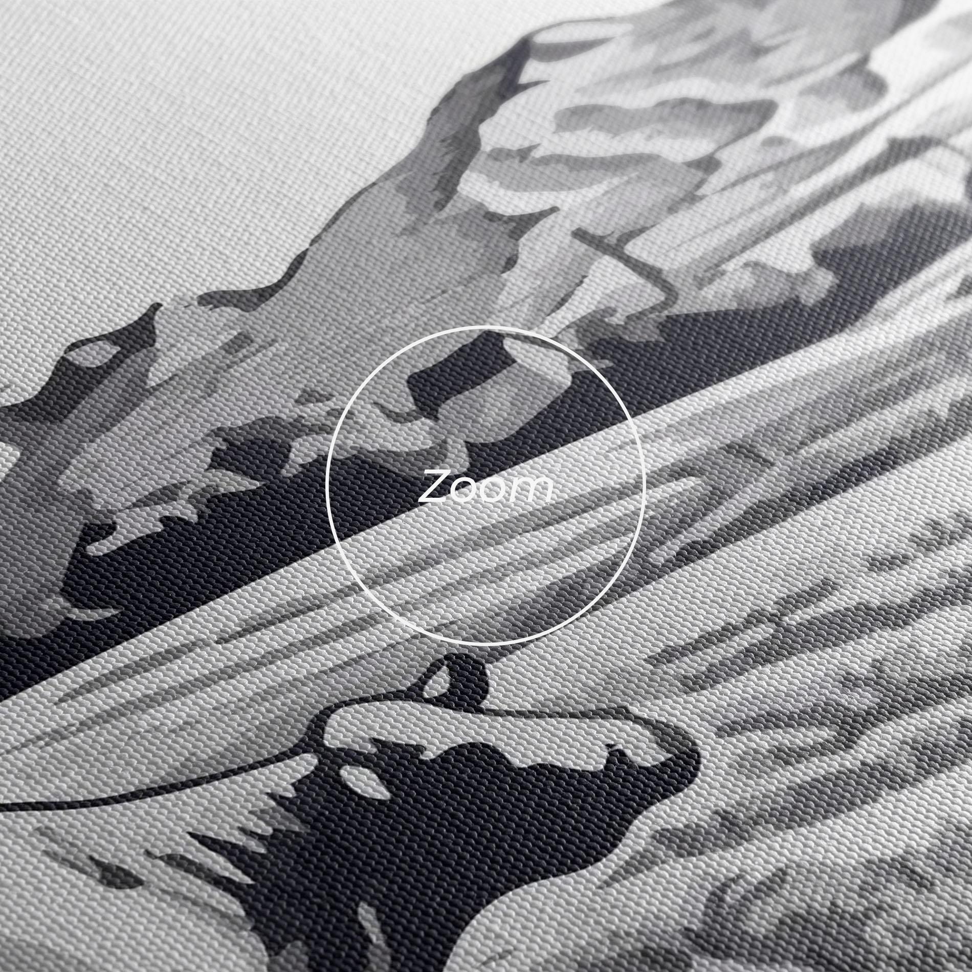 Vászonkép Cow Grey Ink mockup 3