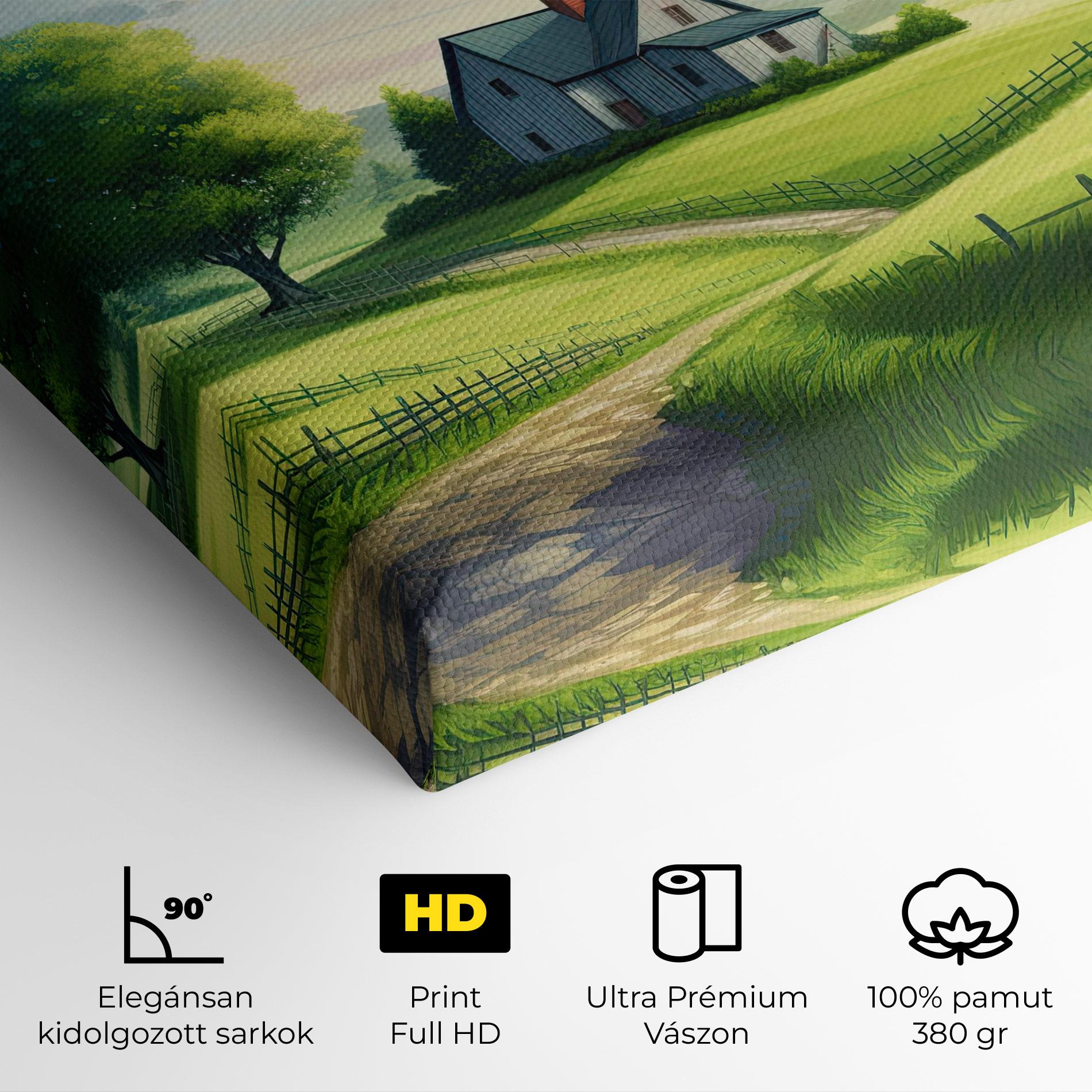 Vászonkép Calming Rural View mockup 4