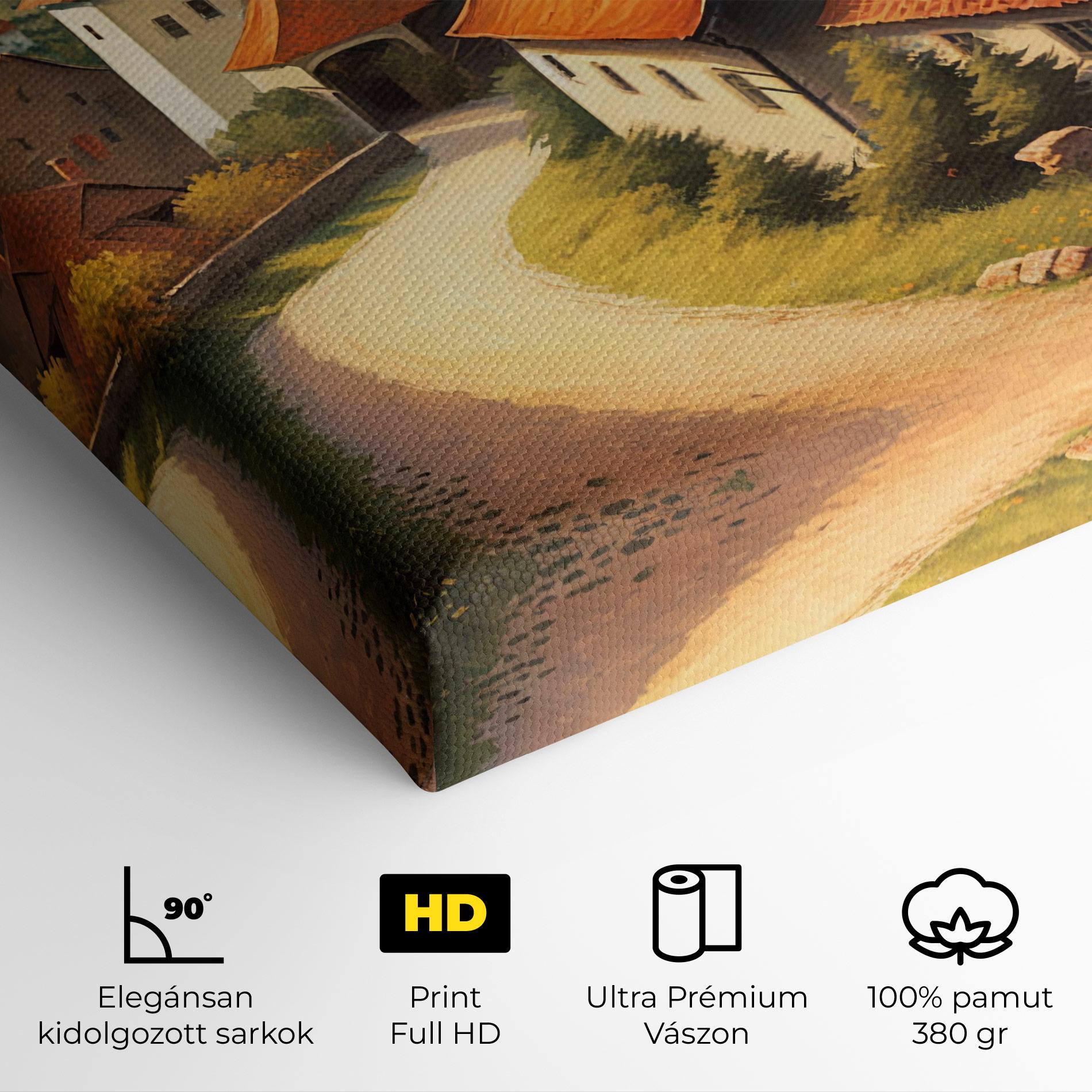 Vászonkép Countryside Village mockup 4