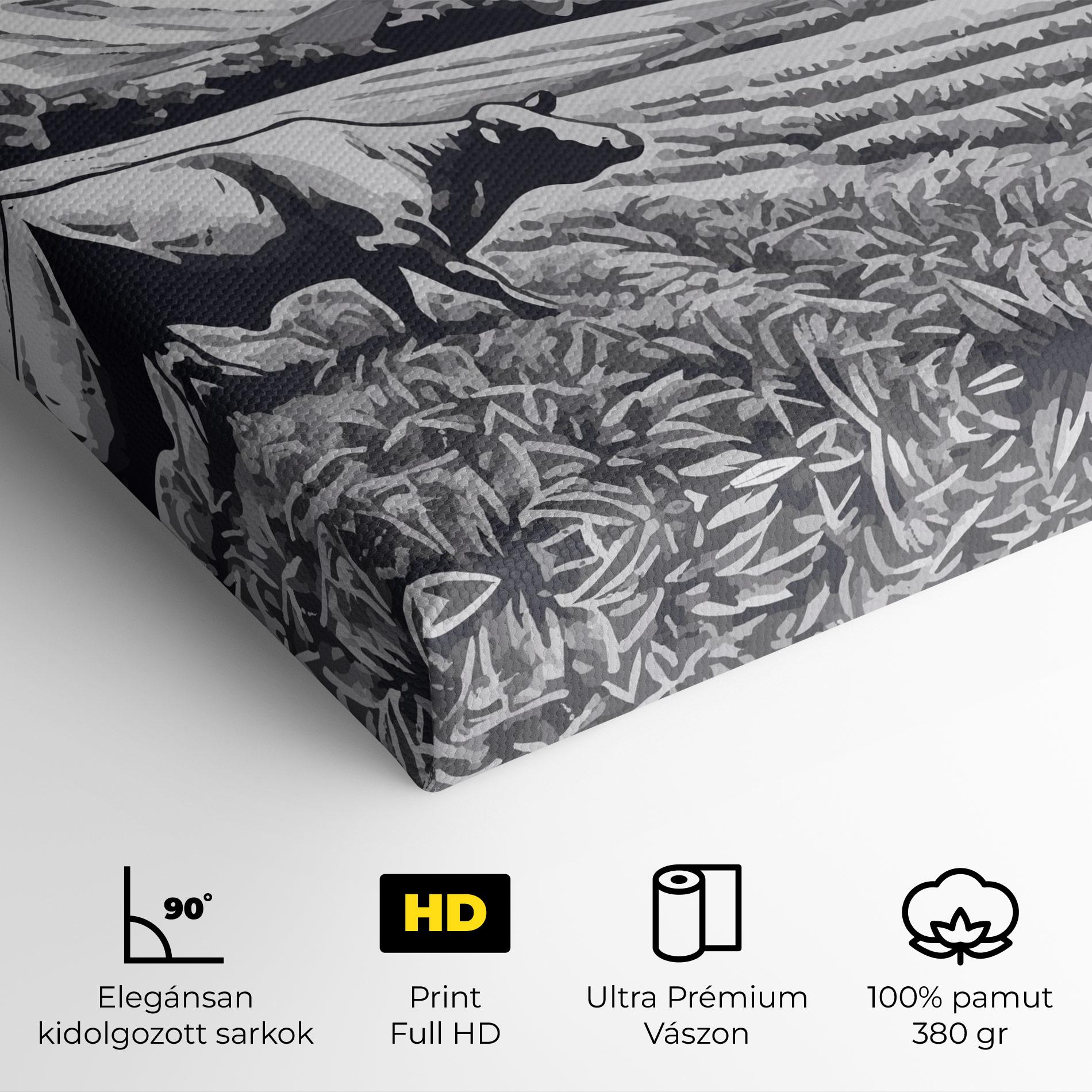 Vászonkép Cow Grey Ink mockup 4