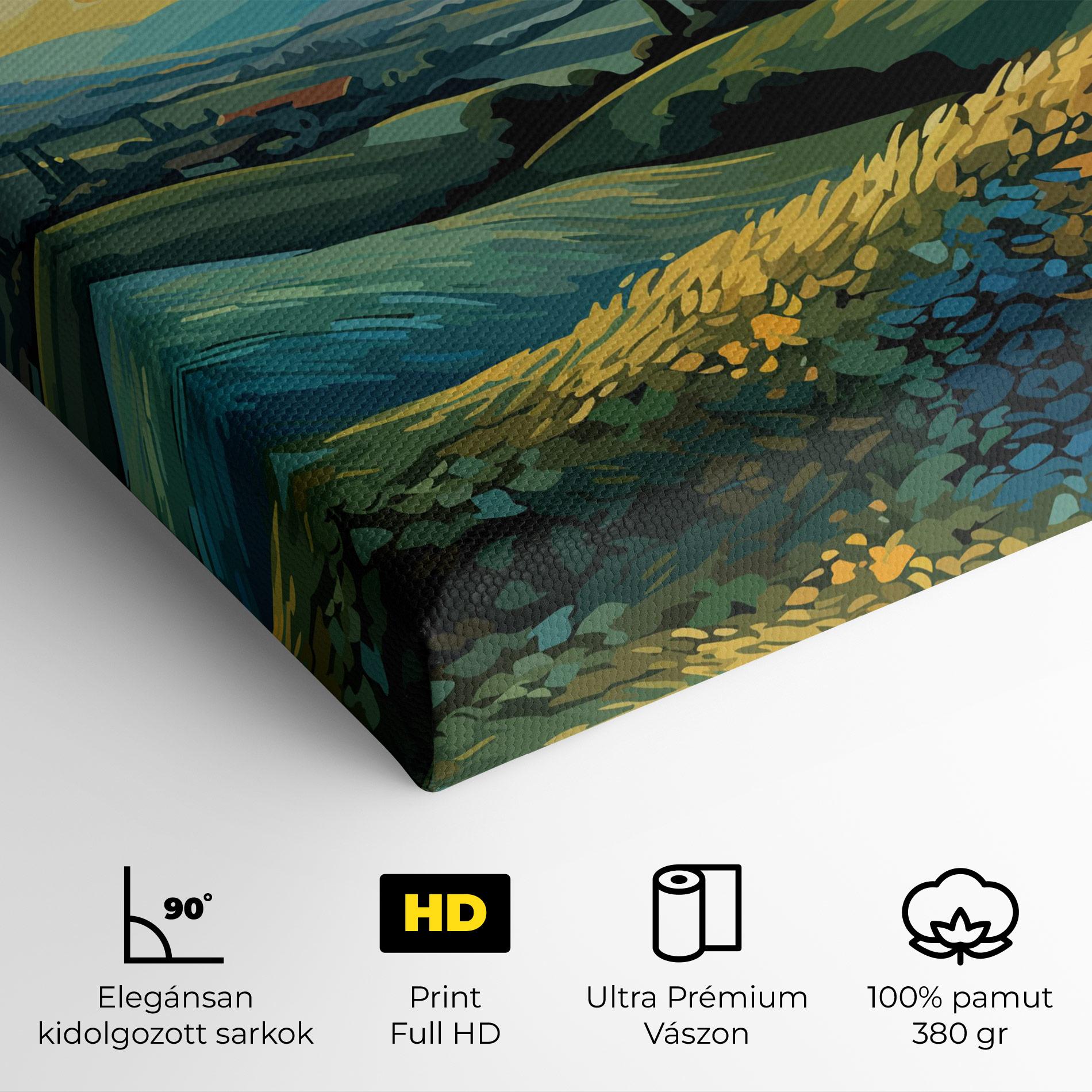 Vászonkép Fantasy Blue View mockup 4