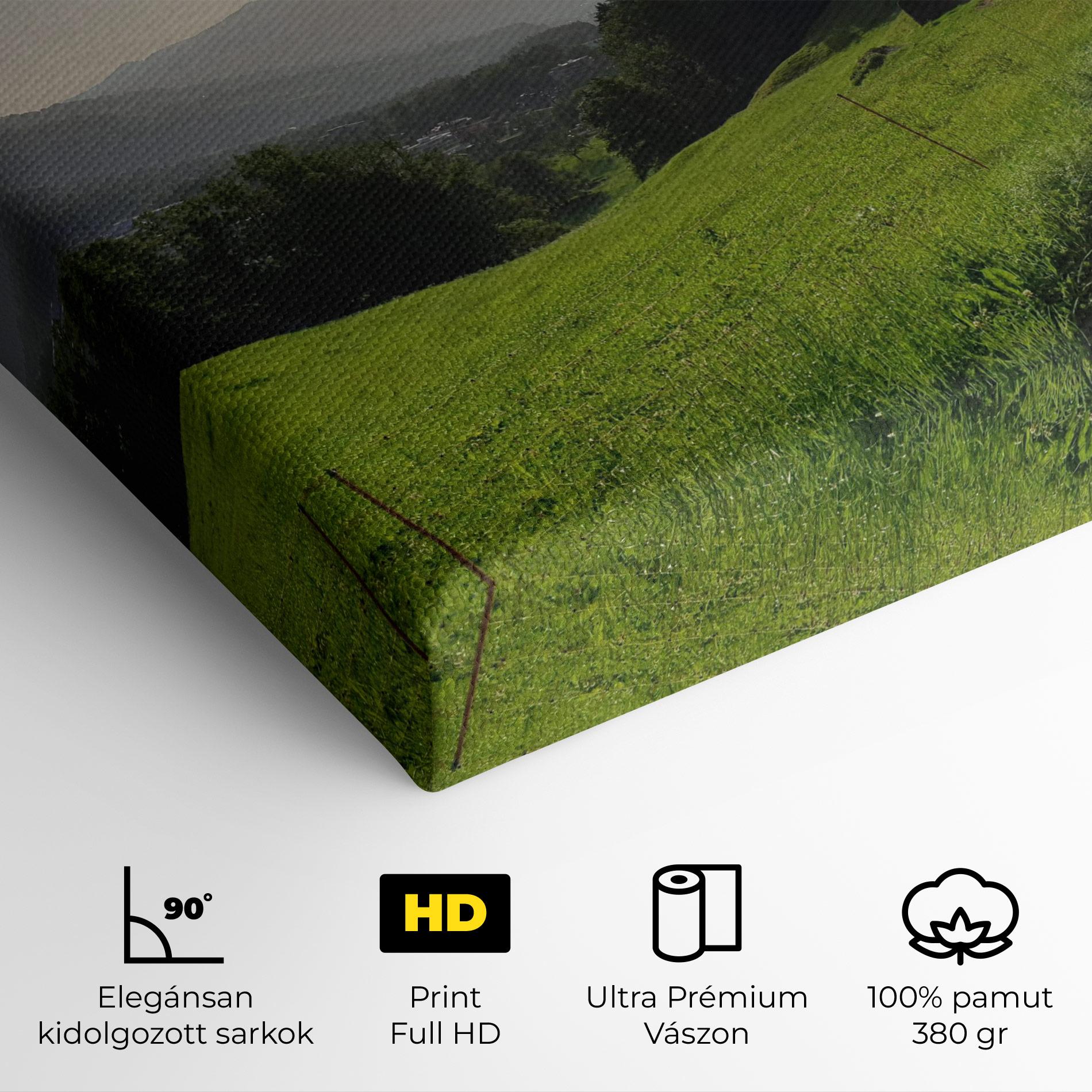 Vászonkép Foggy Rural Road mockup 4